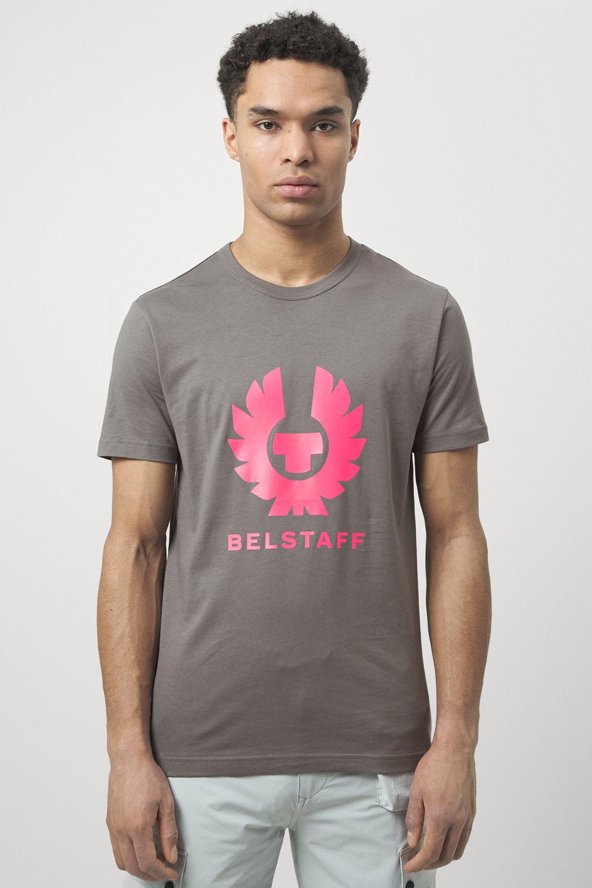 Belstaff Phoenix Yuvarlak Yaka Logolu T-shirt-Libas Trendy Fashion Store