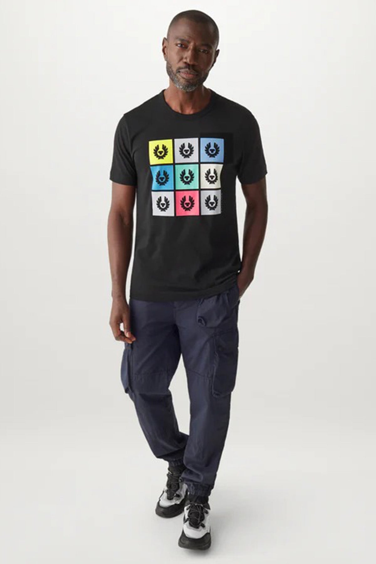 Belstaff Tile Yuvarlak Yaka Renkli Logolu T-shirt