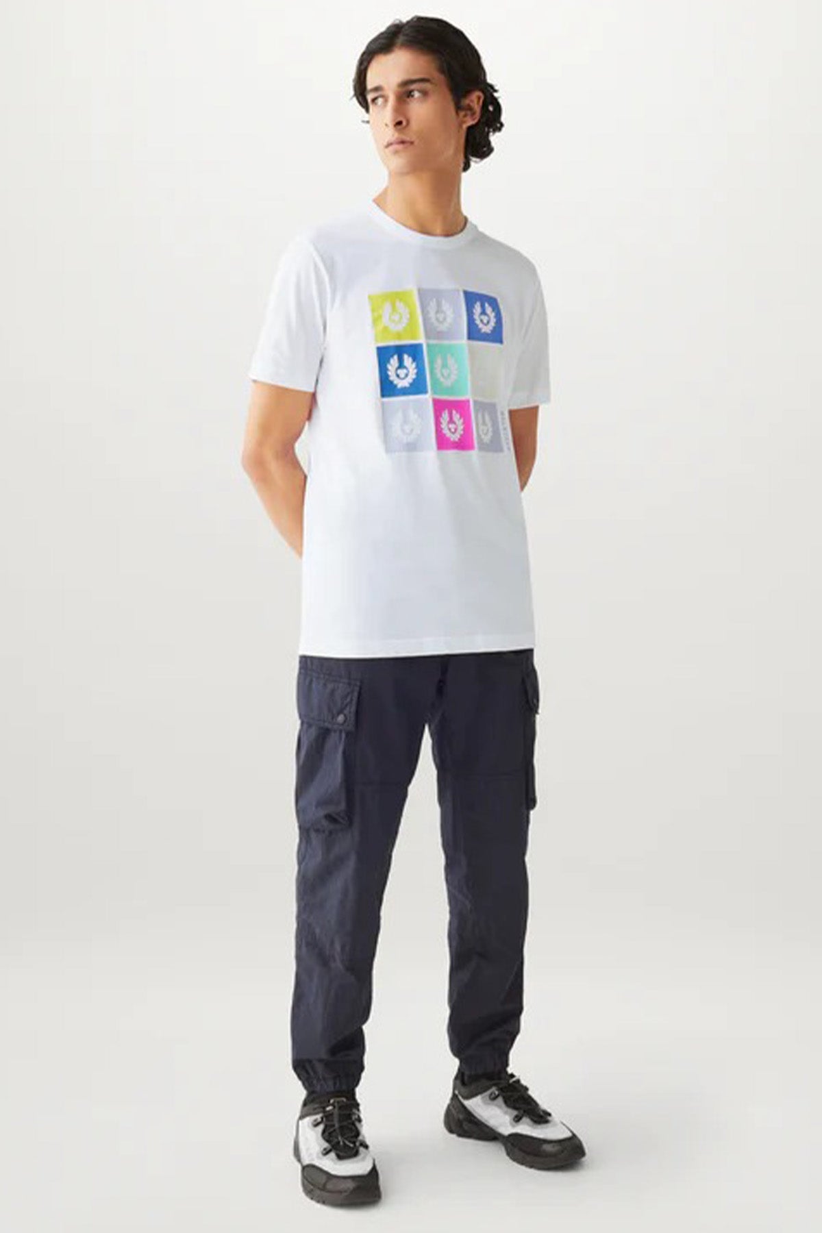 Belstaff Tile Yuvarlak Yaka Renkli Logolu T-shirt