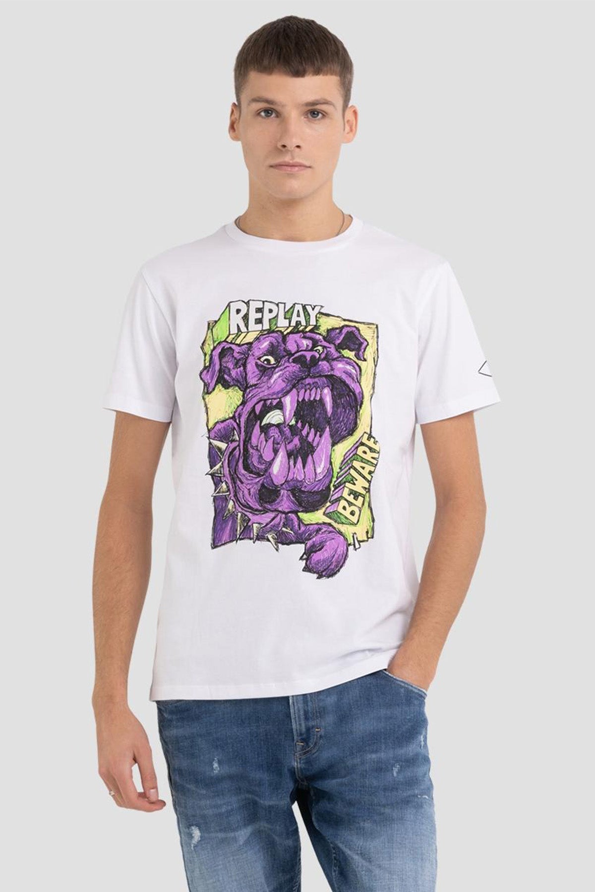 Replay Yuvarlak Yaka Baskılı T-shirt