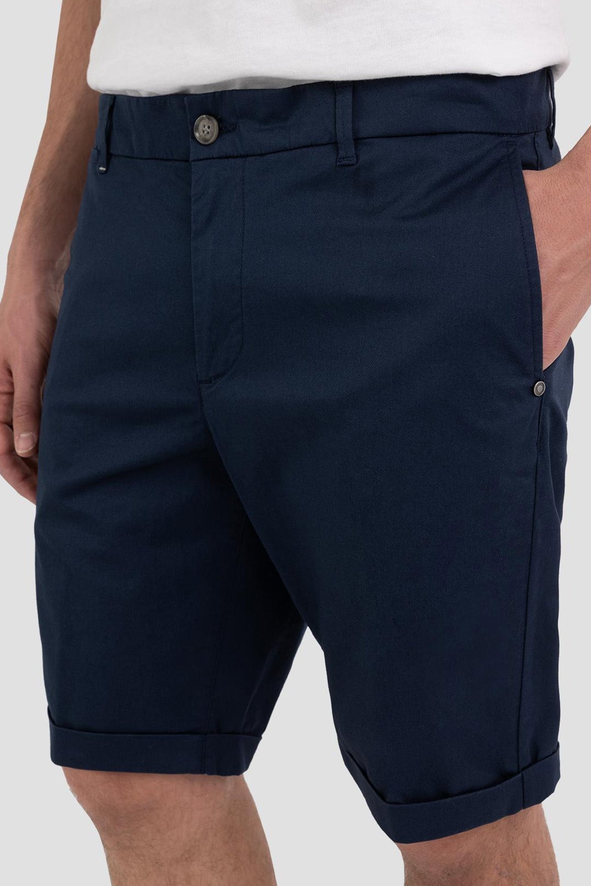 Replay Slim Fit Duble Paça Şort