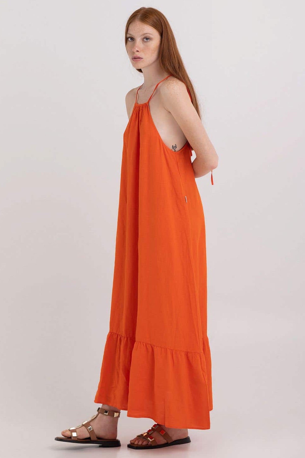 Replay İp Askılı Maxi Keten Elbise-Libas Trendy Fashion Store