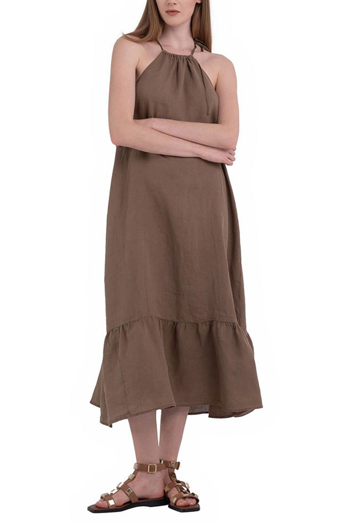 Replay Maxi Keten Elbise-Libas Trendy Fashion Store