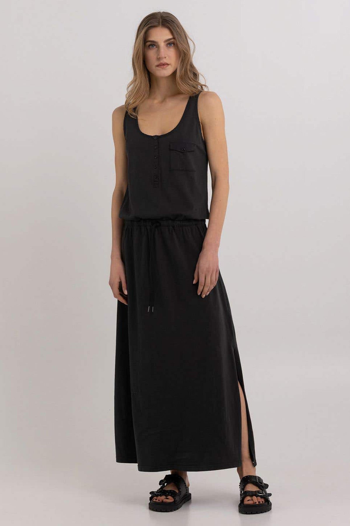 Replay Geniş Yuvarlak Yaka Maxi Elbise-Libas Trendy Fashion Store