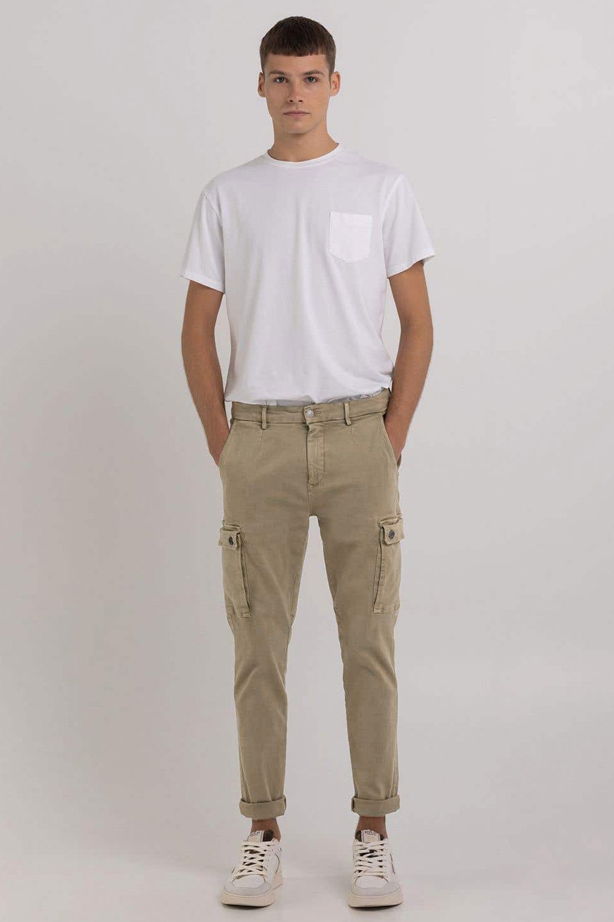 Replay Jaan Hyperflex X-Lite Slim Fit Kargo Pantolon-Libas Trendy Fashion Store