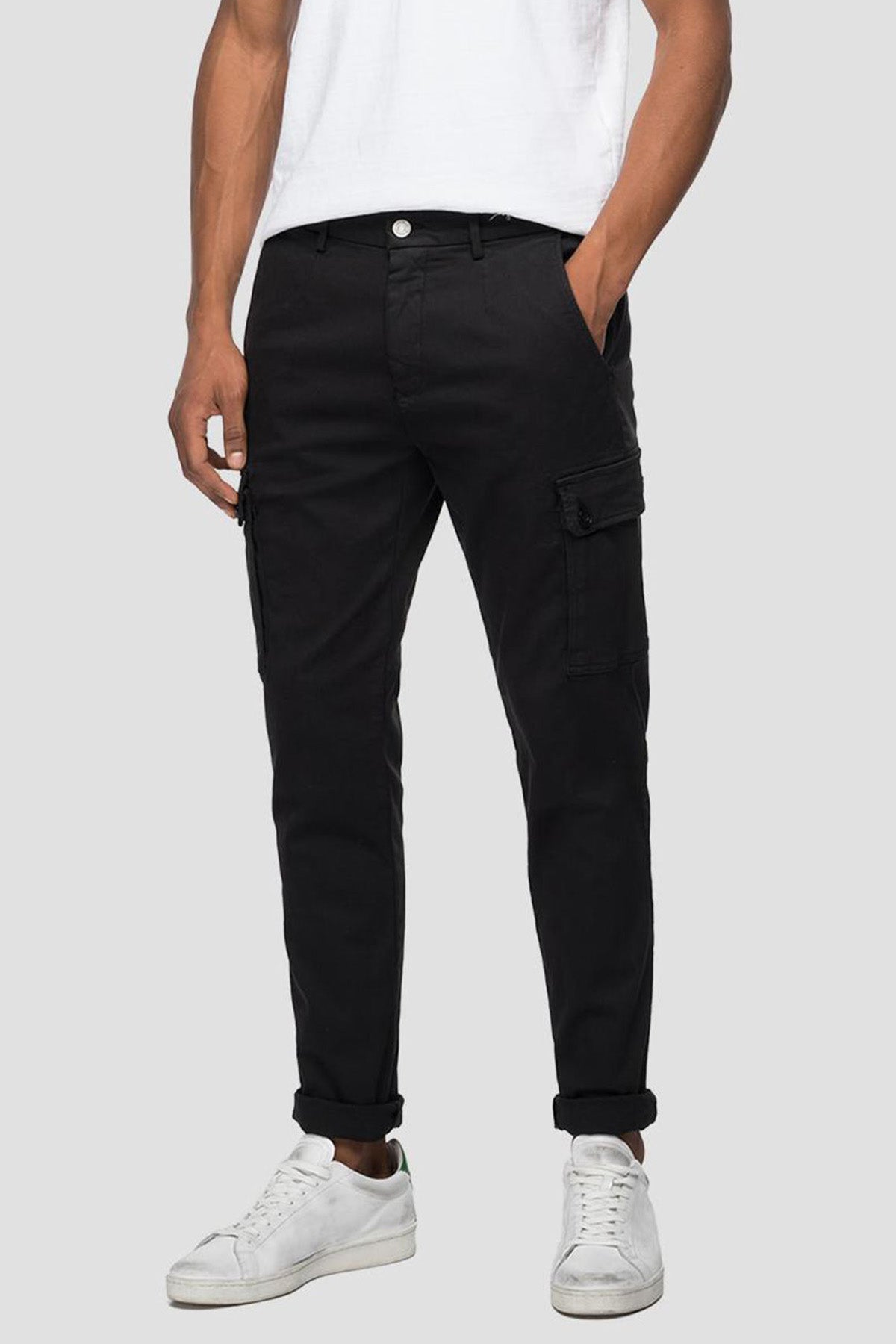 Replay Jaan Hyperflex X-Lite Slim Fit Kargo Pantolon-Libas Trendy Fashion Store