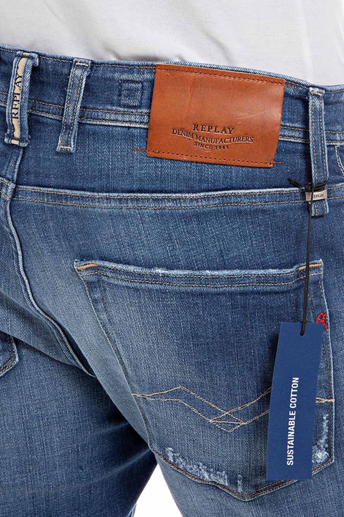 Replay RBJ 901 Tapered Fit Yırtık Detaylı Denim Şort-Libas Trendy Fashion Store