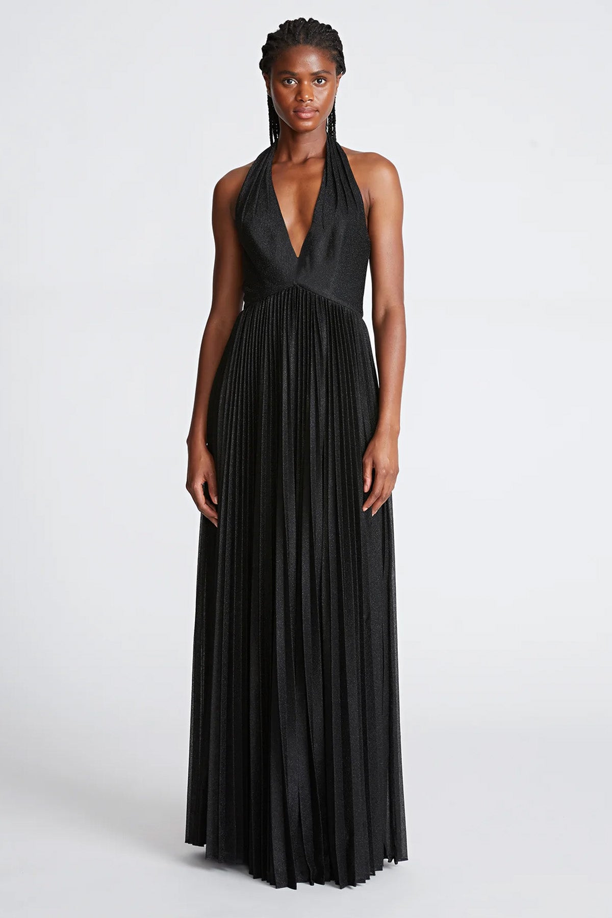 Halston Piliseli Maxi Abiye Elbise-Libas Trendy Fashion Store