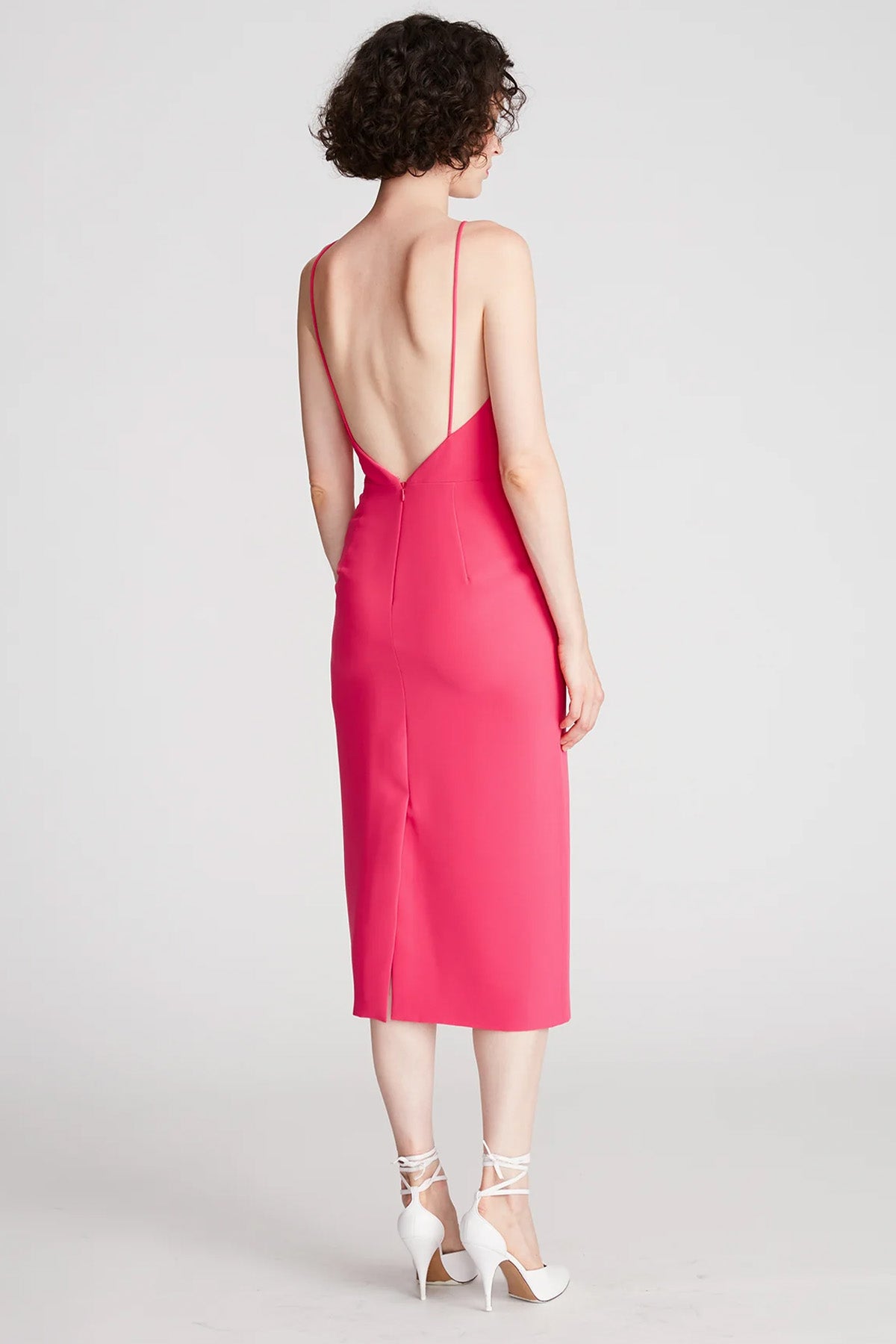 Halston İp Askılı Midi Abiye Elbise-Libas Trendy Fashion Store