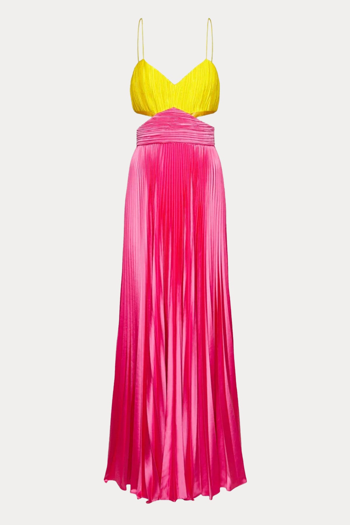 Amur İp Askılı Piliseli Maxi Abiye Elbise-Libas Trendy Fashion Store