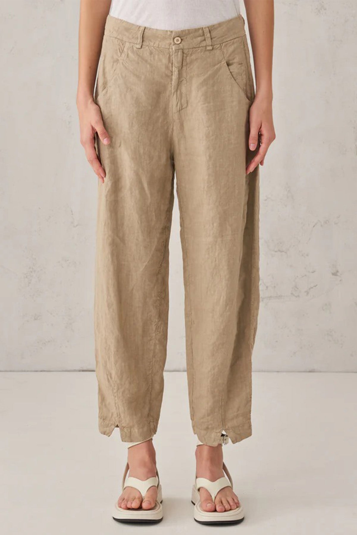 Transit Comfort Fit Yüksek Bel Keten Pantolon-Libas Trendy Fashion Store