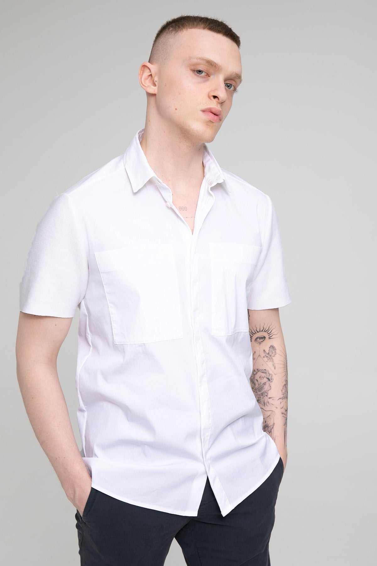 Transit Cep Detaylı Streç Gömlek-Libas Trendy Fashion Store