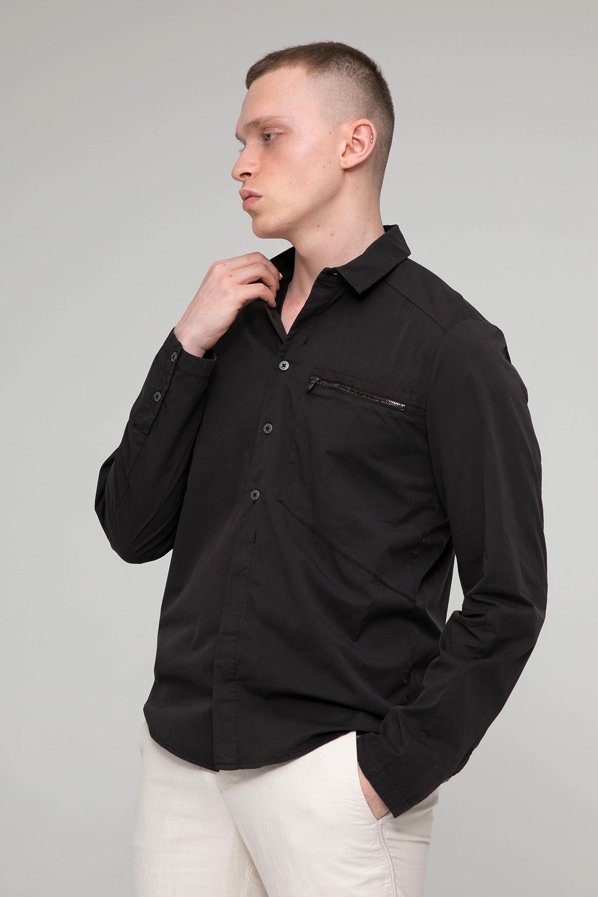 Transit Fermuarlı Cep Detaylı Gömlek-Libas Trendy Fashion Store