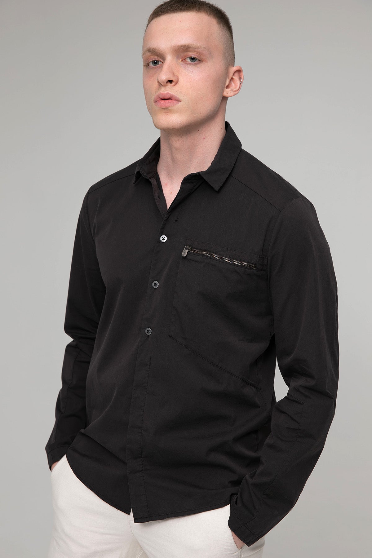 Transit Fermuarlı Cep Detaylı Gömlek-Libas Trendy Fashion Store