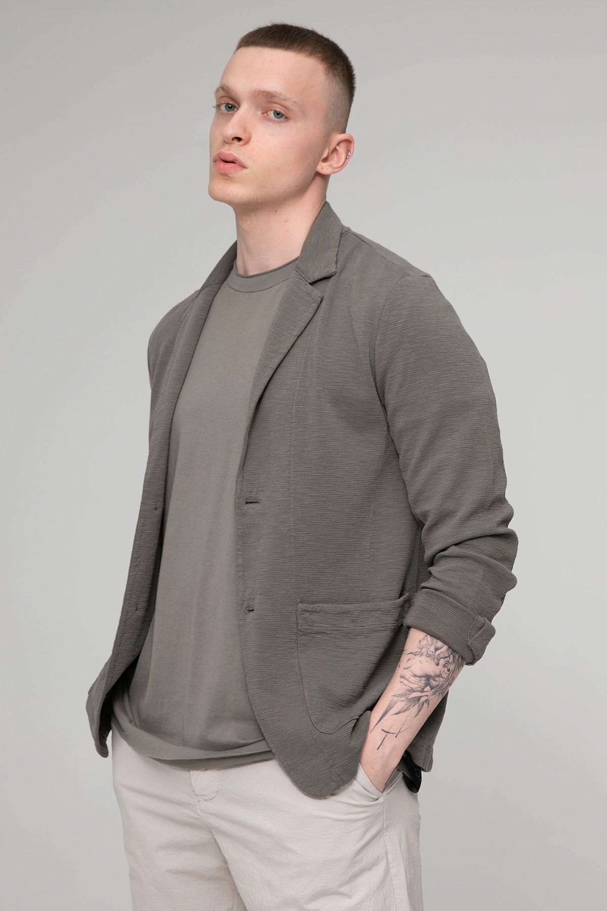 Transit Çift Düğmeli Örgü Blazer Ceket-Libas Trendy Fashion Store