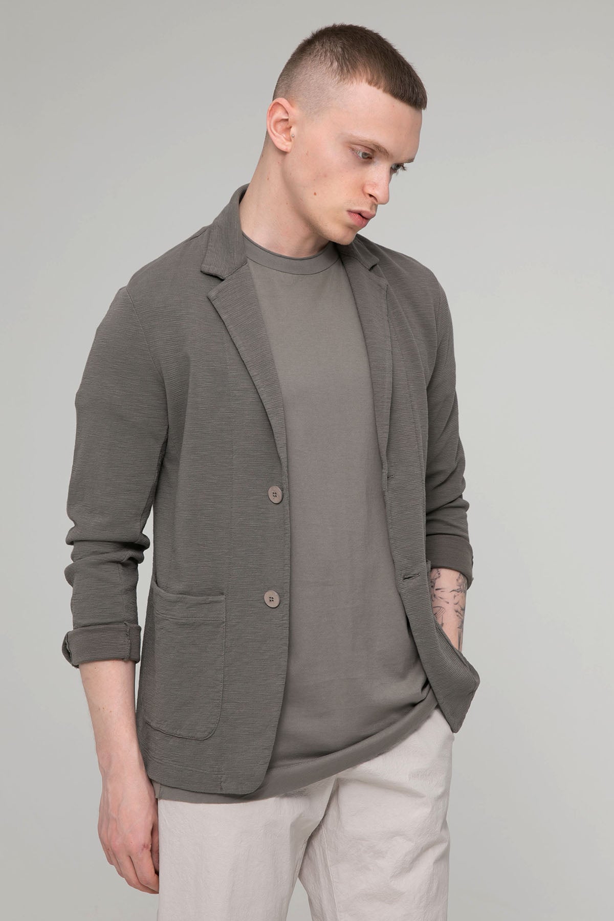 Transit Çift Düğmeli Örgü Blazer Ceket-Libas Trendy Fashion Store