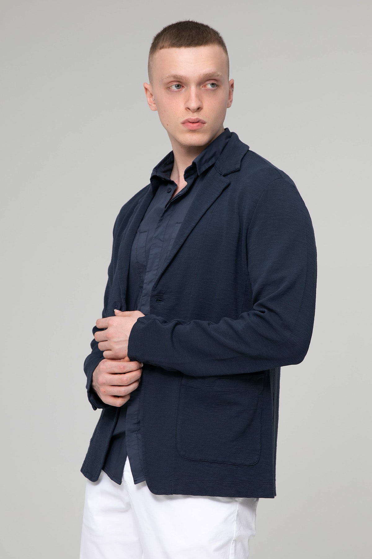 Transit Çift Düğmeli Örgü Blazer Ceket-Libas Trendy Fashion Store