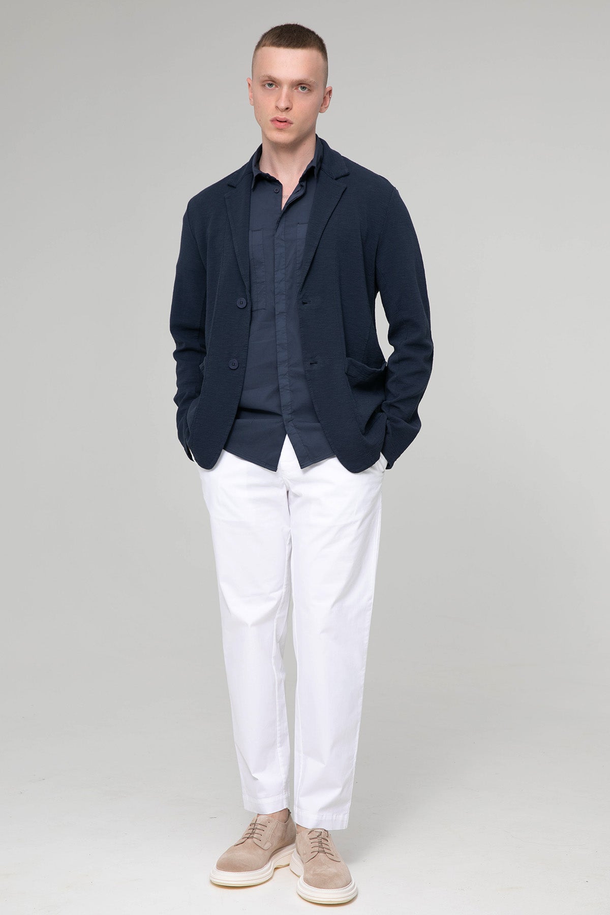 Transit Çift Düğmeli Örgü Blazer Ceket-Libas Trendy Fashion Store