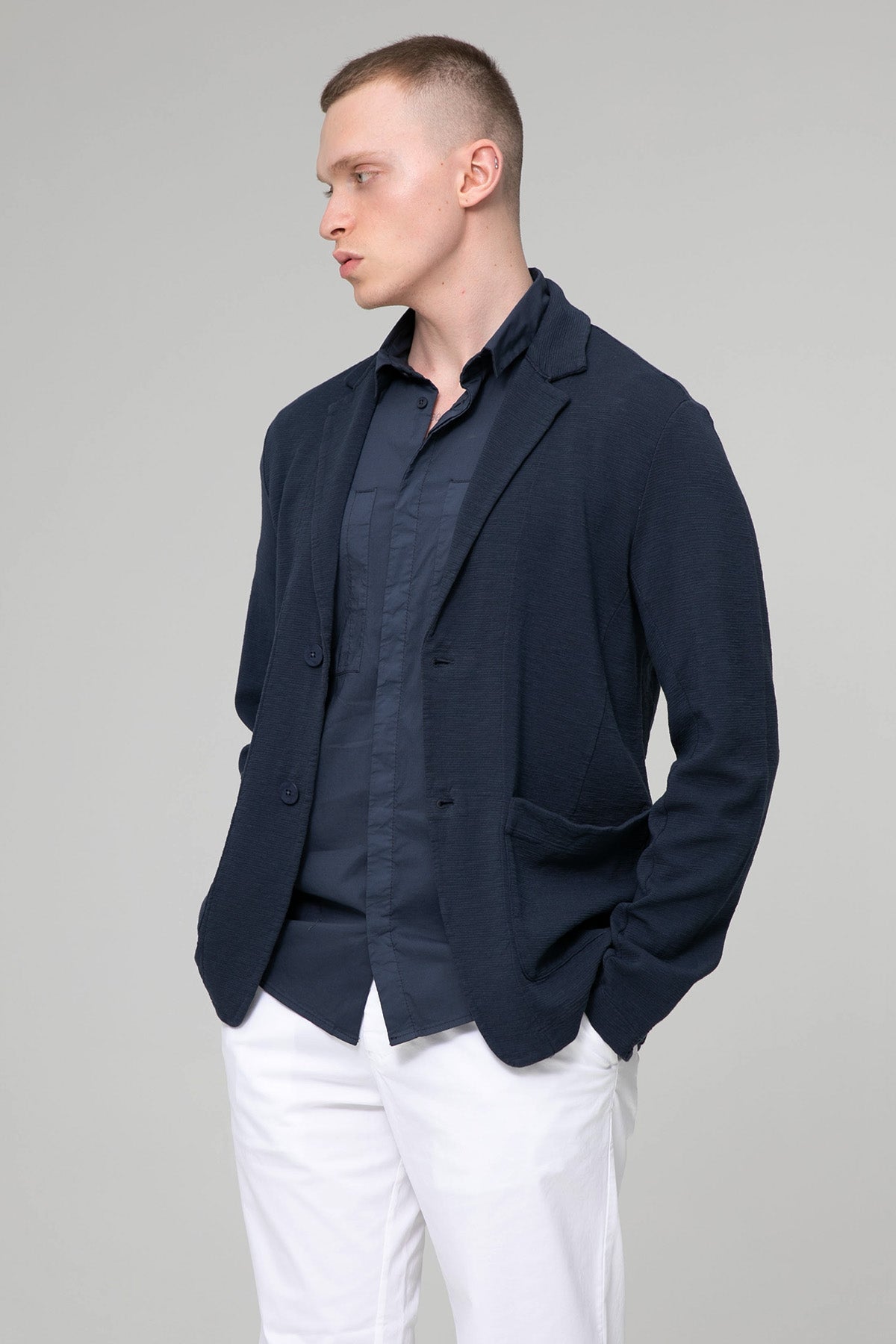 Transit Çift Düğmeli Örgü Blazer Ceket-Libas Trendy Fashion Store