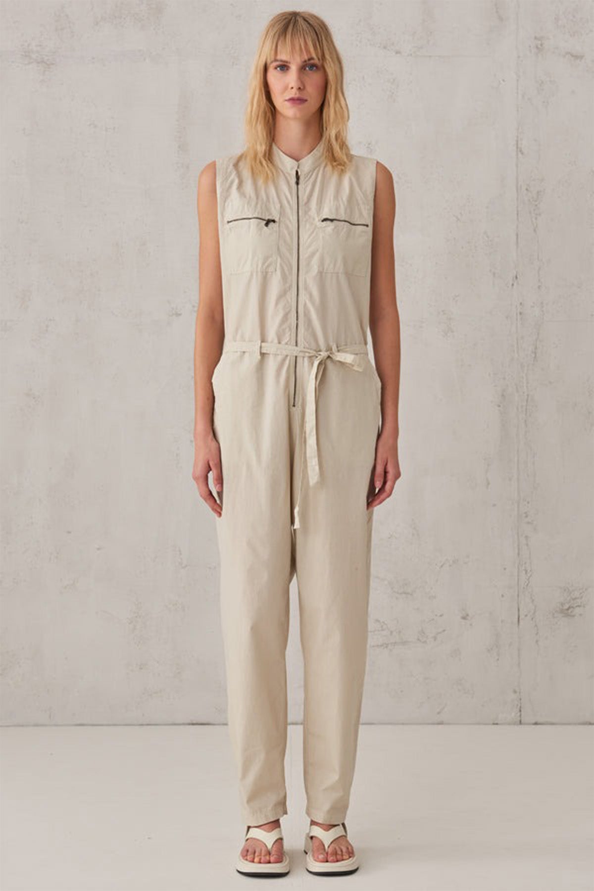 Transit Hakim Yaka Fermuarlı Tulum-Libas Trendy Fashion Store