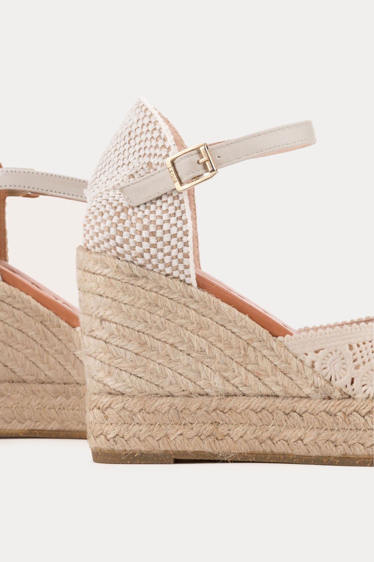 Kanna Ines Kanvas Örgü Küt Burun Sandalet