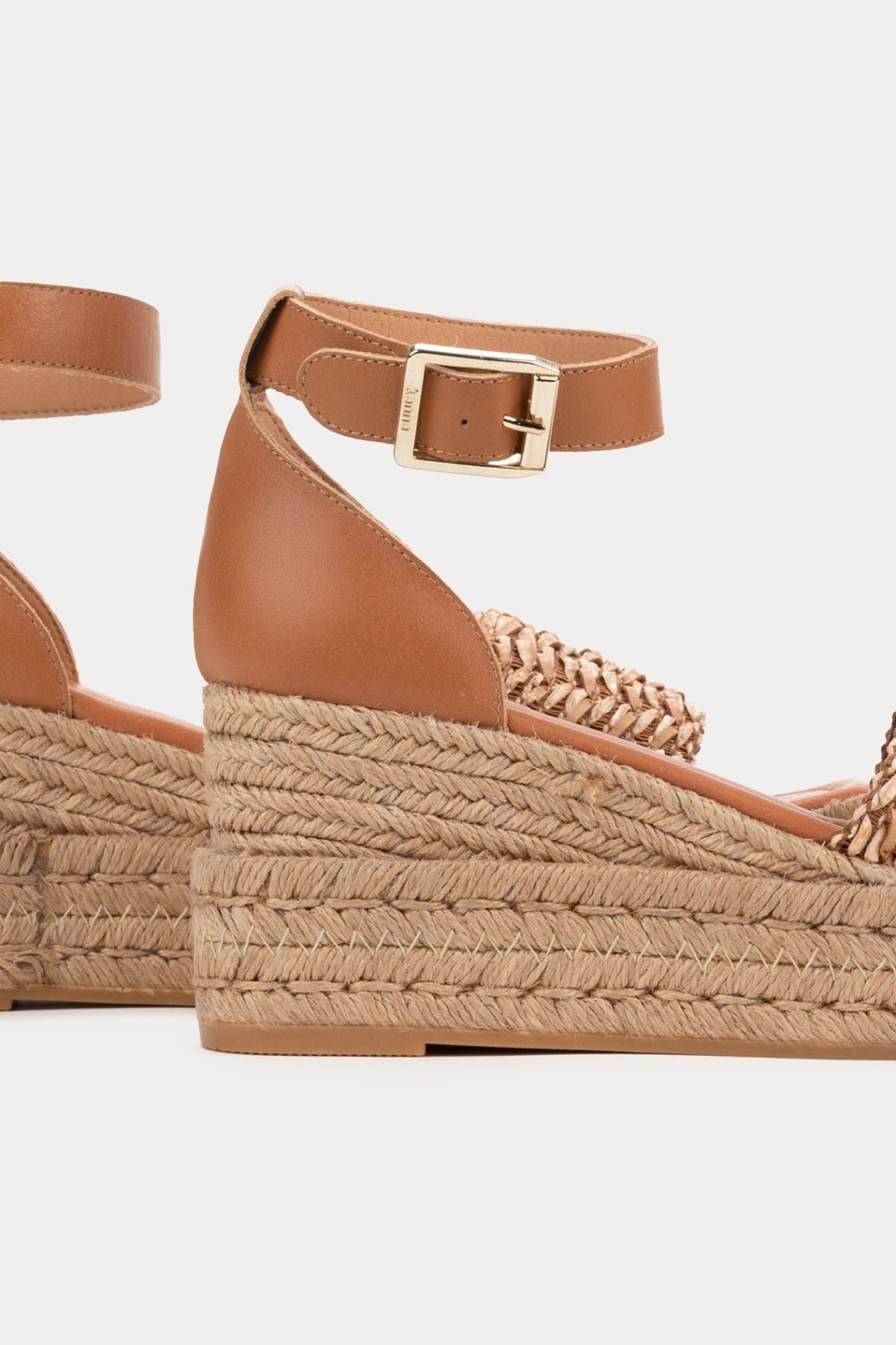 Kanna Riad Hasır Örgü Detaylı Küt Burun Sandalet-Libas Trendy Fashion Store