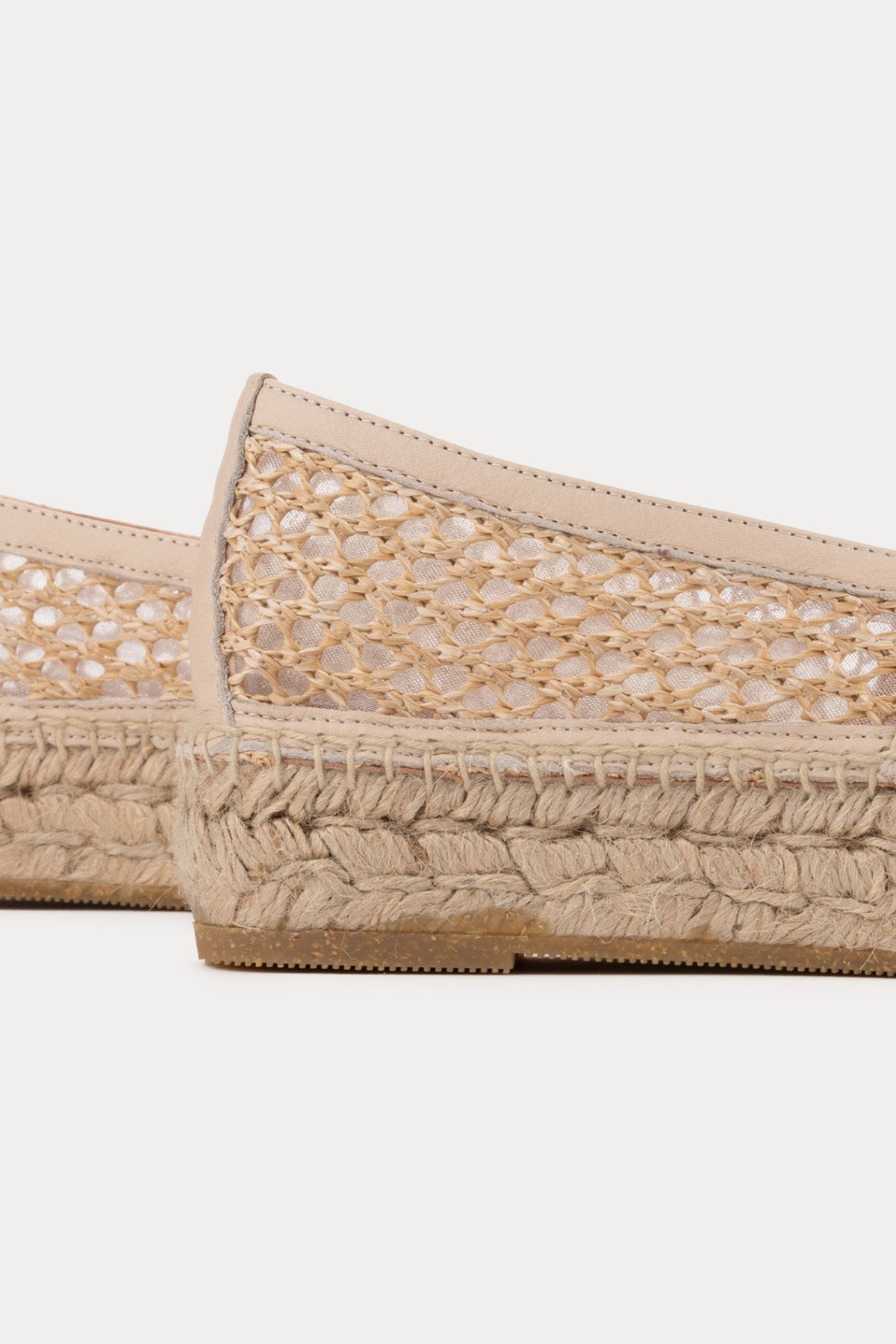 Kanna Bona Deri Detaylı Hasır Örgü Espadril-Libas Trendy Fashion Store