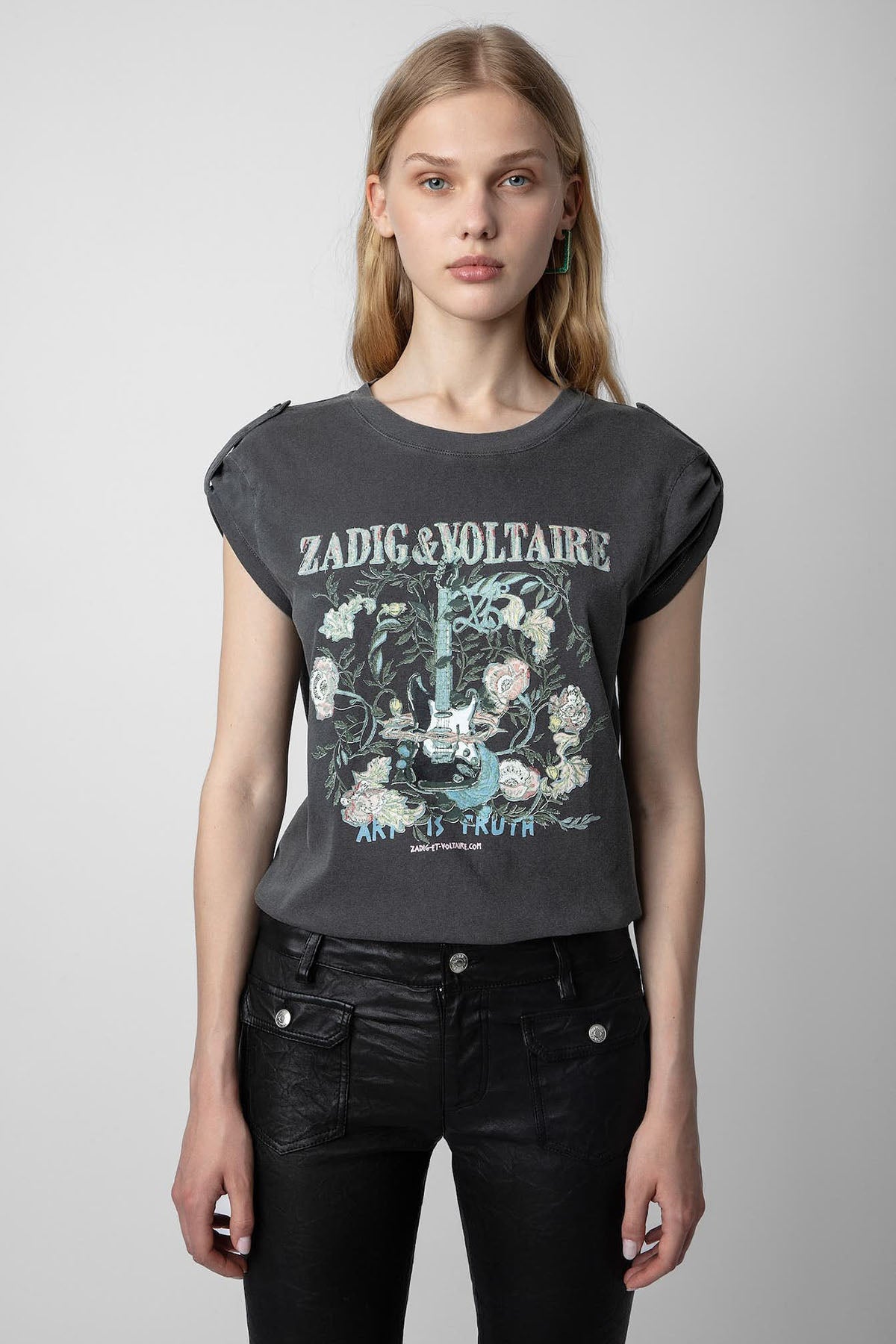 Zadig & Voltaire Logolu Yuvarlak Yaka T-shirt-Libas Trendy Fashion Store