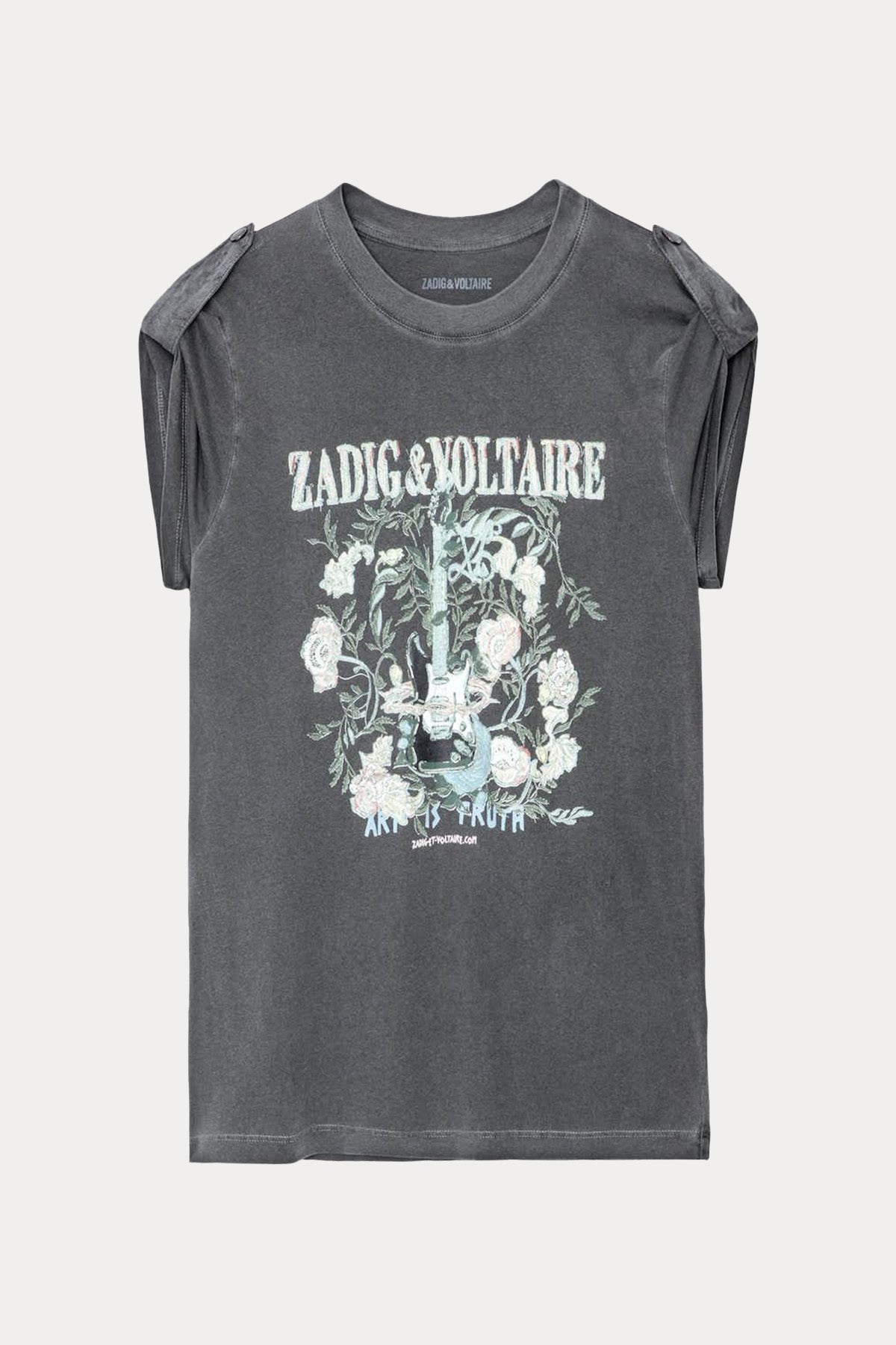 Zadig & Voltaire Logolu Yuvarlak Yaka T-shirt-Libas Trendy Fashion Store