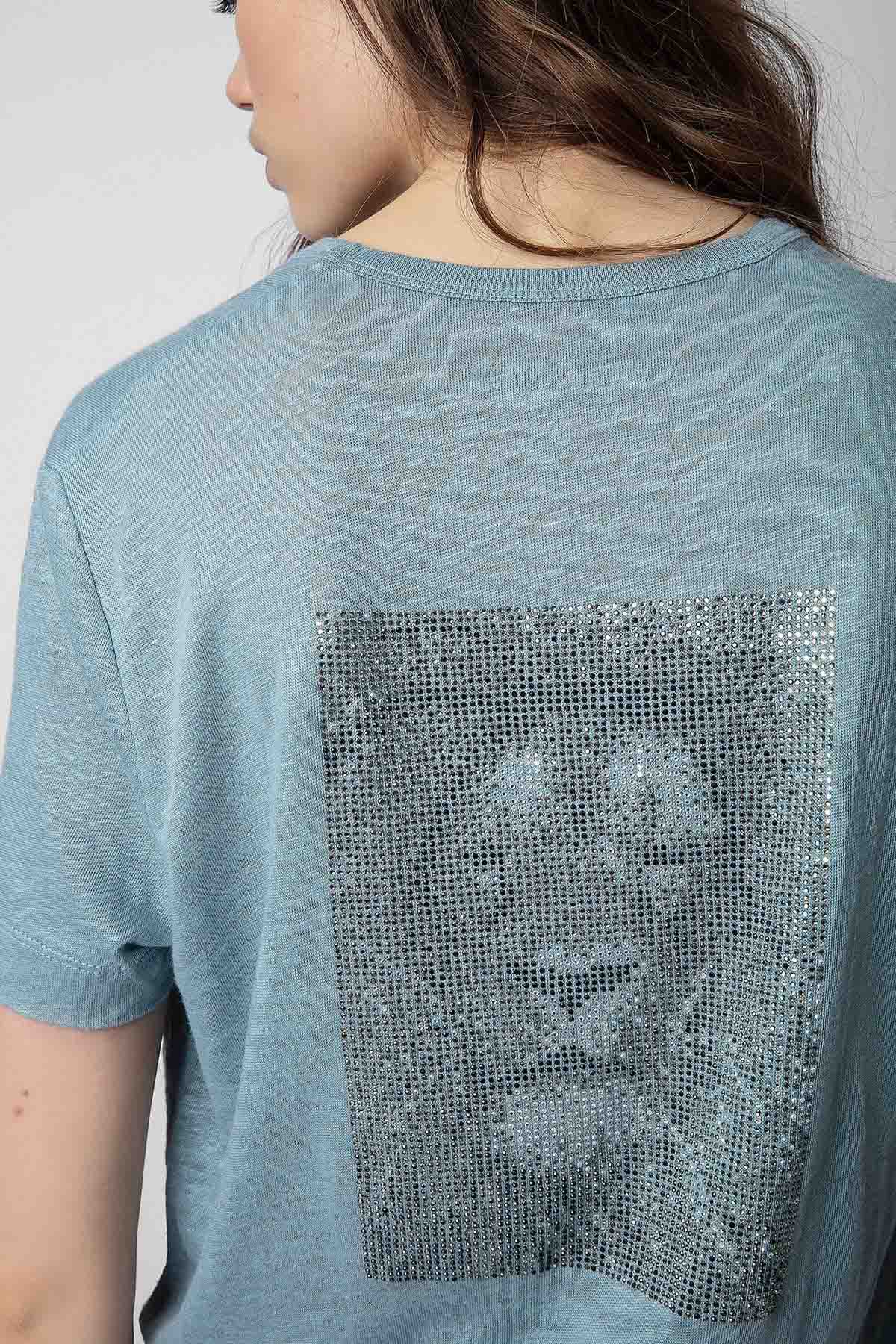 Zadig & Voltaire Logolu V Yaka Keten T-shirt-Libas Trendy Fashion Store
