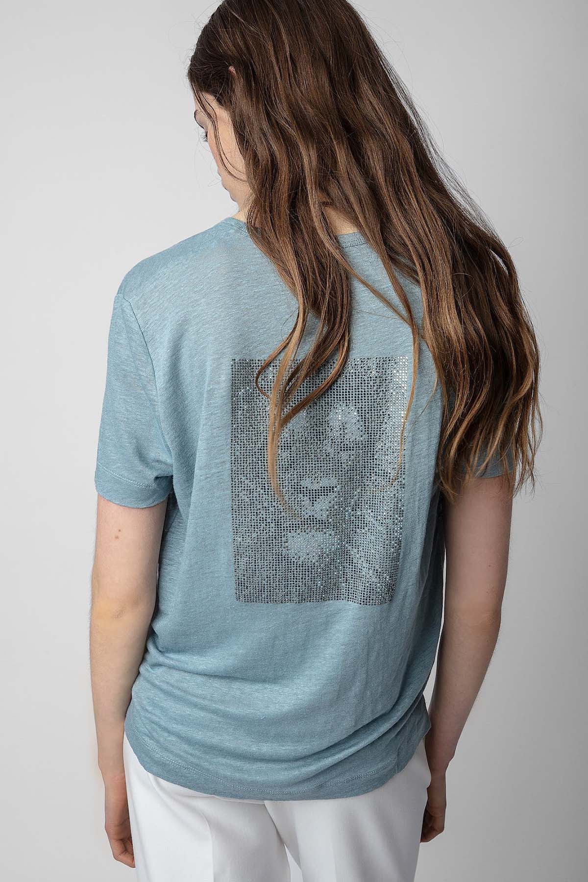 Zadig & Voltaire Logolu V Yaka Keten T-shirt-Libas Trendy Fashion Store