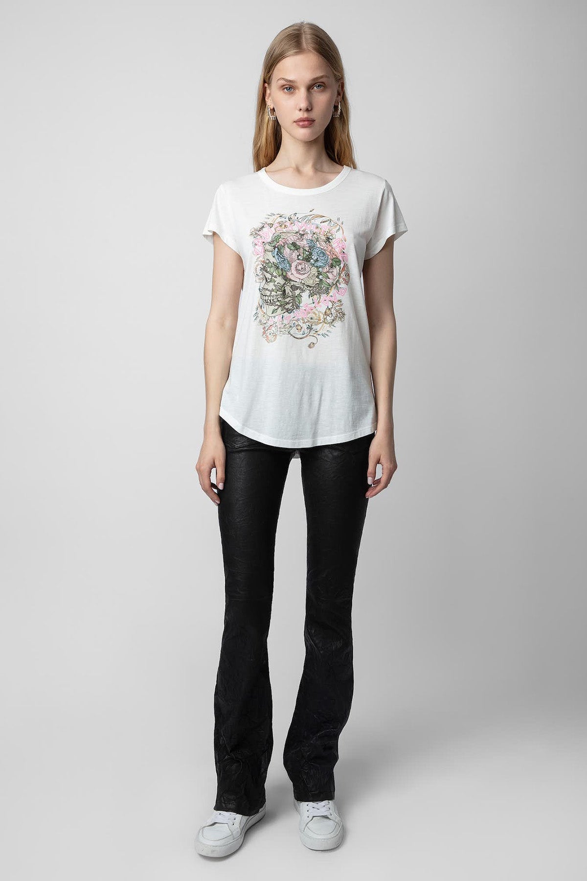 Zadig & Voltaire Yuvarlak Yaka Logolu T-shirt-Libas Trendy Fashion Store