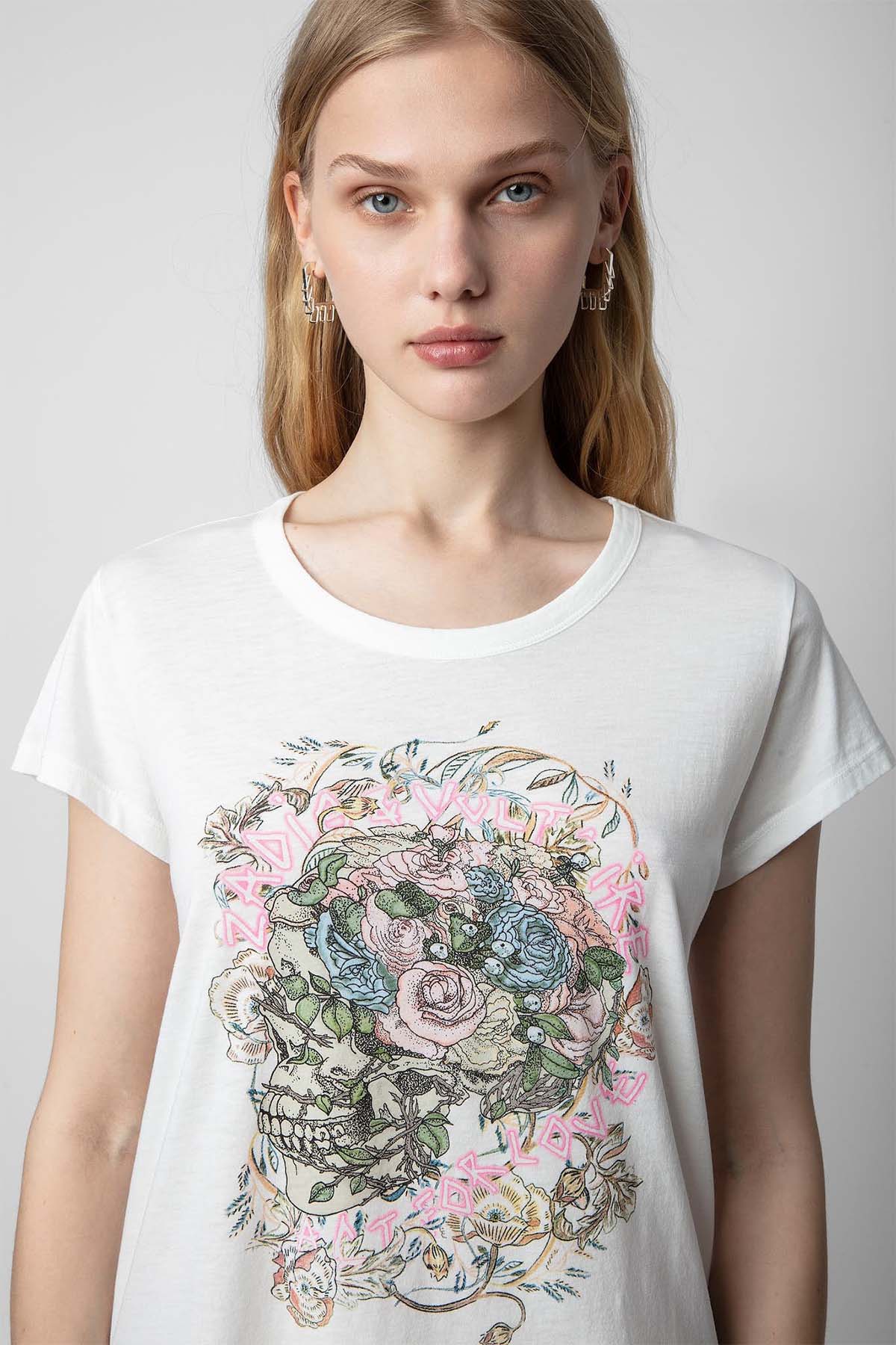 Zadig & Voltaire Yuvarlak Yaka Logolu T-shirt-Libas Trendy Fashion Store