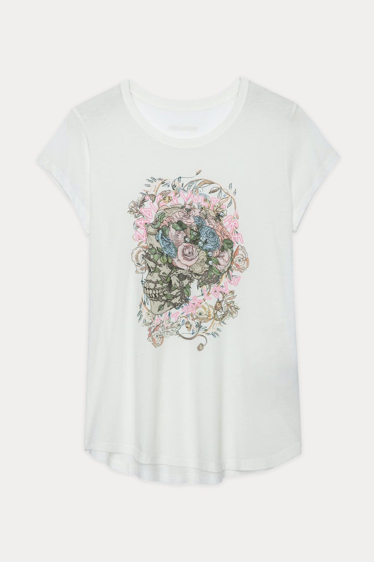 Zadig & Voltaire Yuvarlak Yaka Logolu T-shirt-Libas Trendy Fashion Store