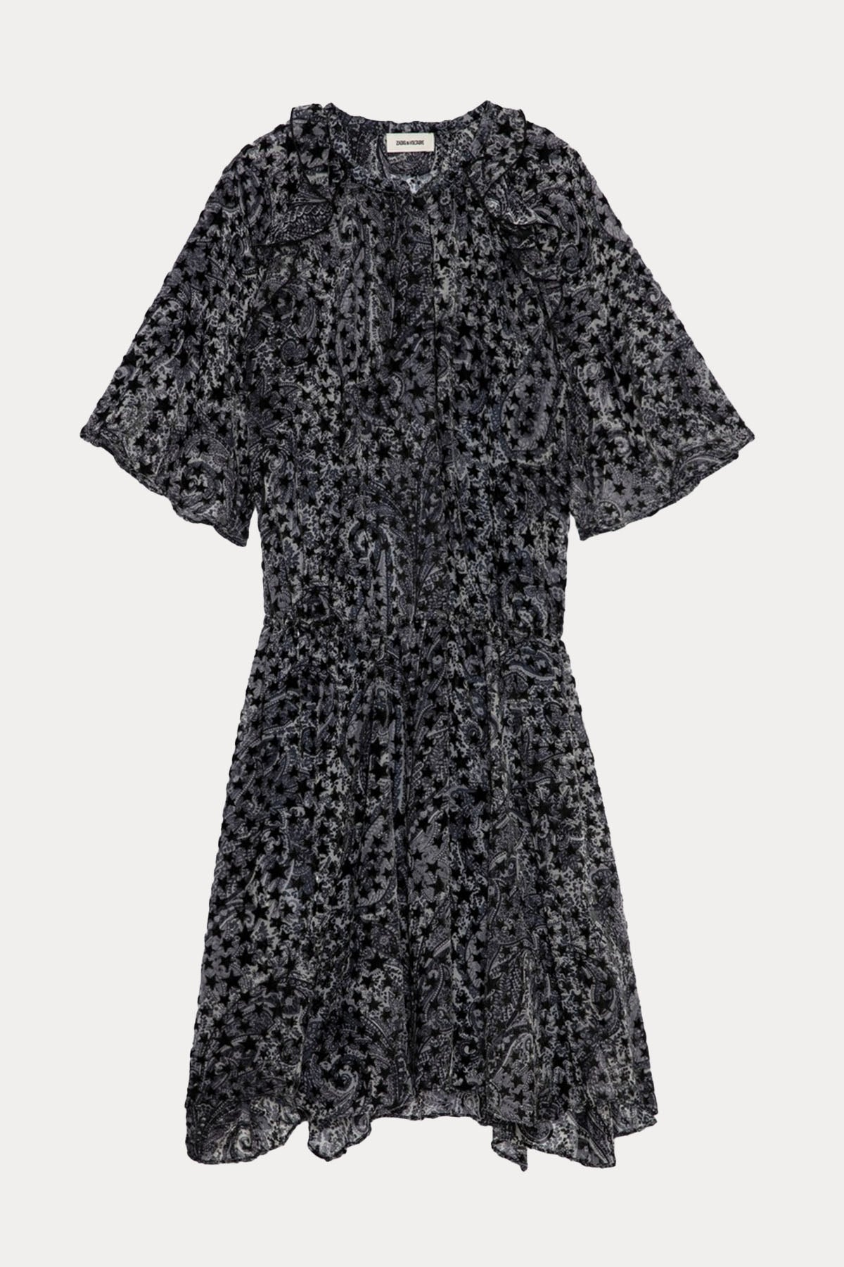 Zadig & Voltaire Yıldız Desenli Mini Elbise-Libas Trendy Fashion Store