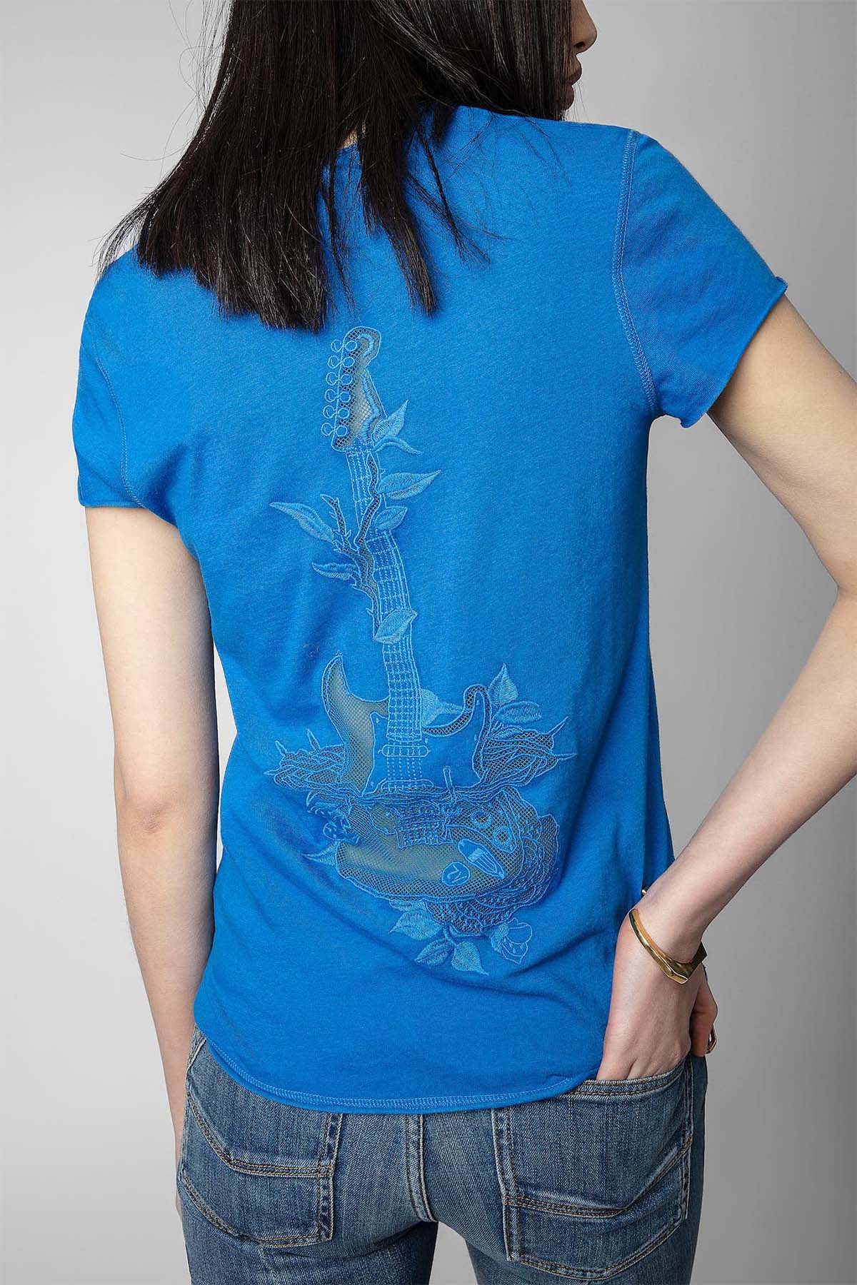 Zadig & Voltaire Dantel Nakış Logolu T-shirt-Libas Trendy Fashion Store