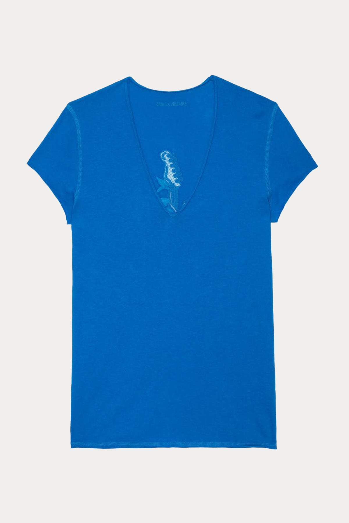 Zadig & Voltaire Dantel Nakış Logolu T-shirt-Libas Trendy Fashion Store