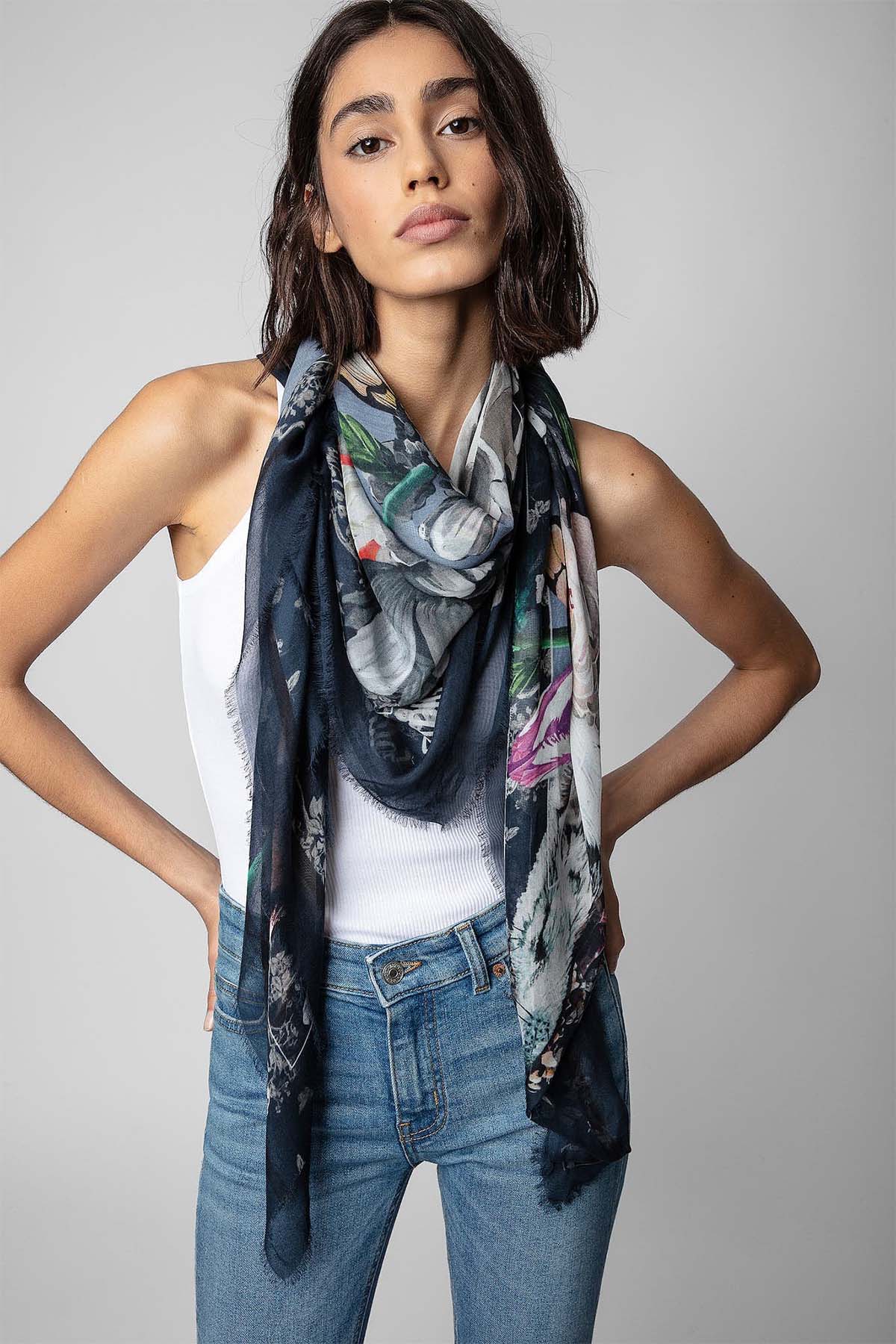 Zadig & Voltaire Kuru Kafa Logolu Şal-Libas Trendy Fashion Store