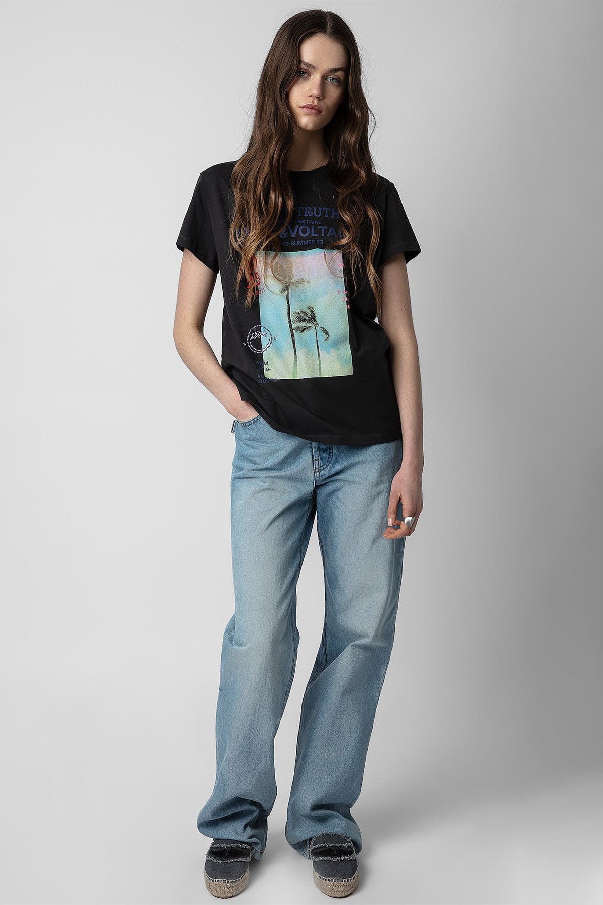 Zadig & Voltaire Yuvarlak Yaka Logolu T-shirt-Libas Trendy Fashion Store
