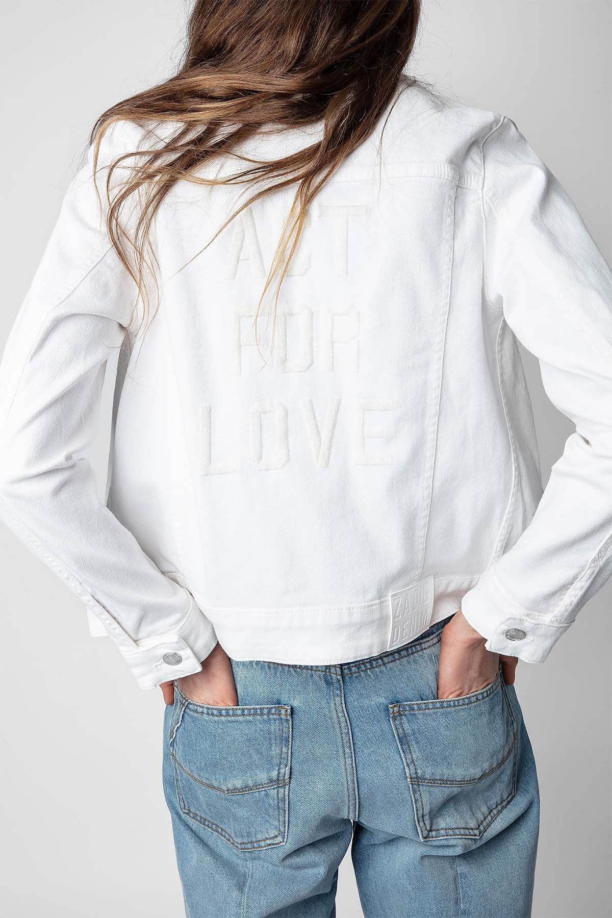 Zadig & Voltaire Nakış Logolu Denim Ceket-Libas Trendy Fashion Store