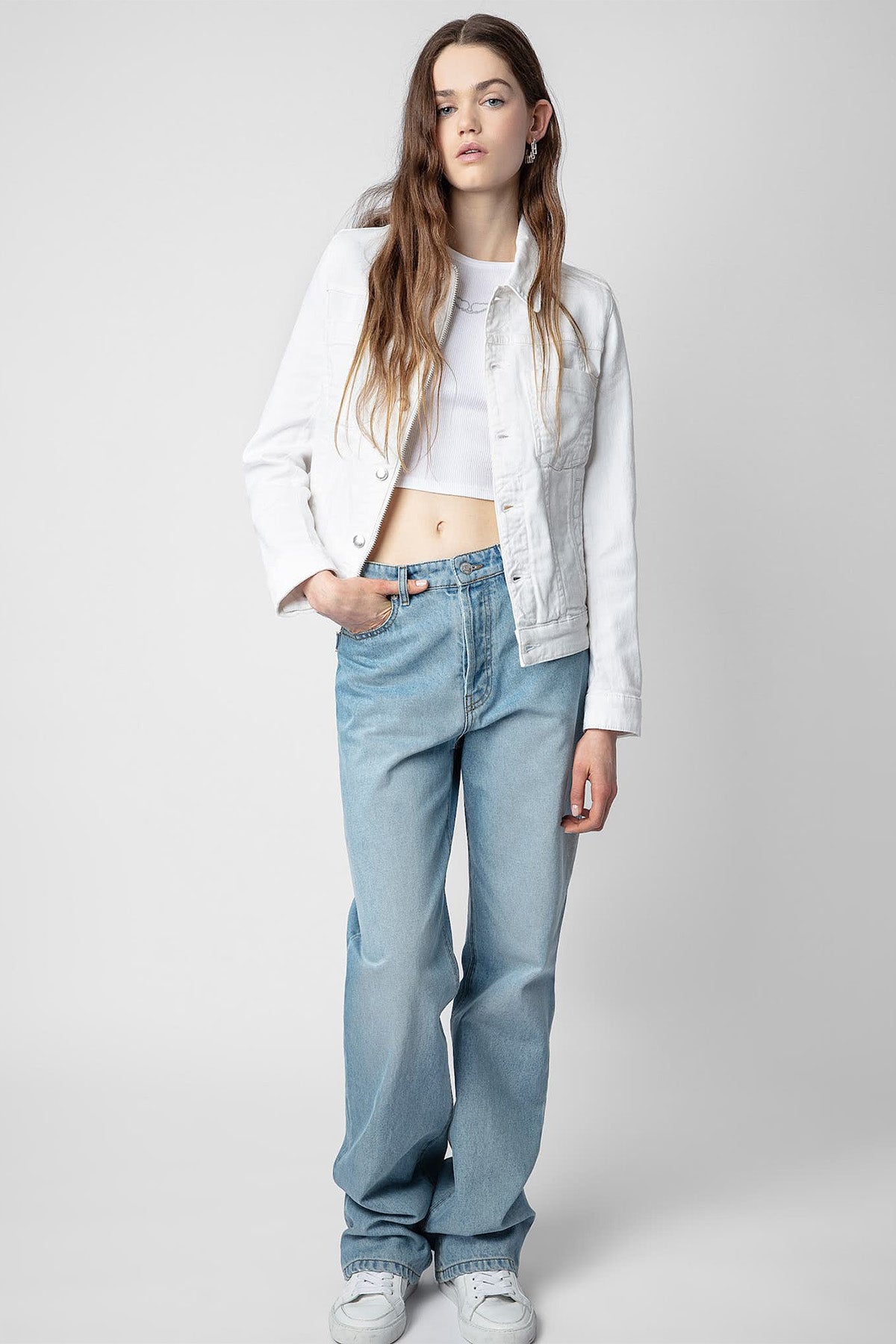 Zadig & Voltaire Nakış Logolu Denim Ceket-Libas Trendy Fashion Store