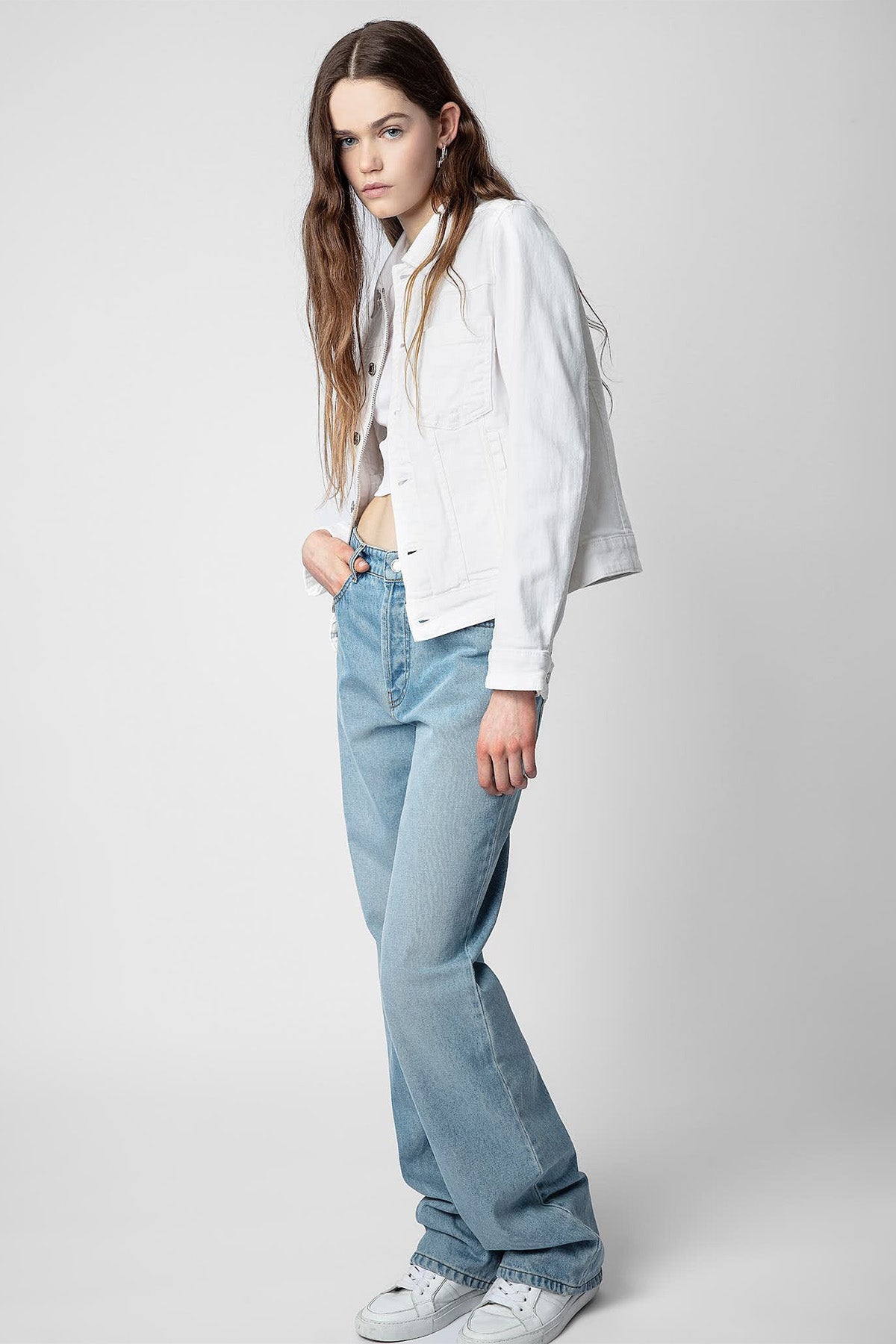 Zadig & Voltaire Nakış Logolu Denim Ceket-Libas Trendy Fashion Store