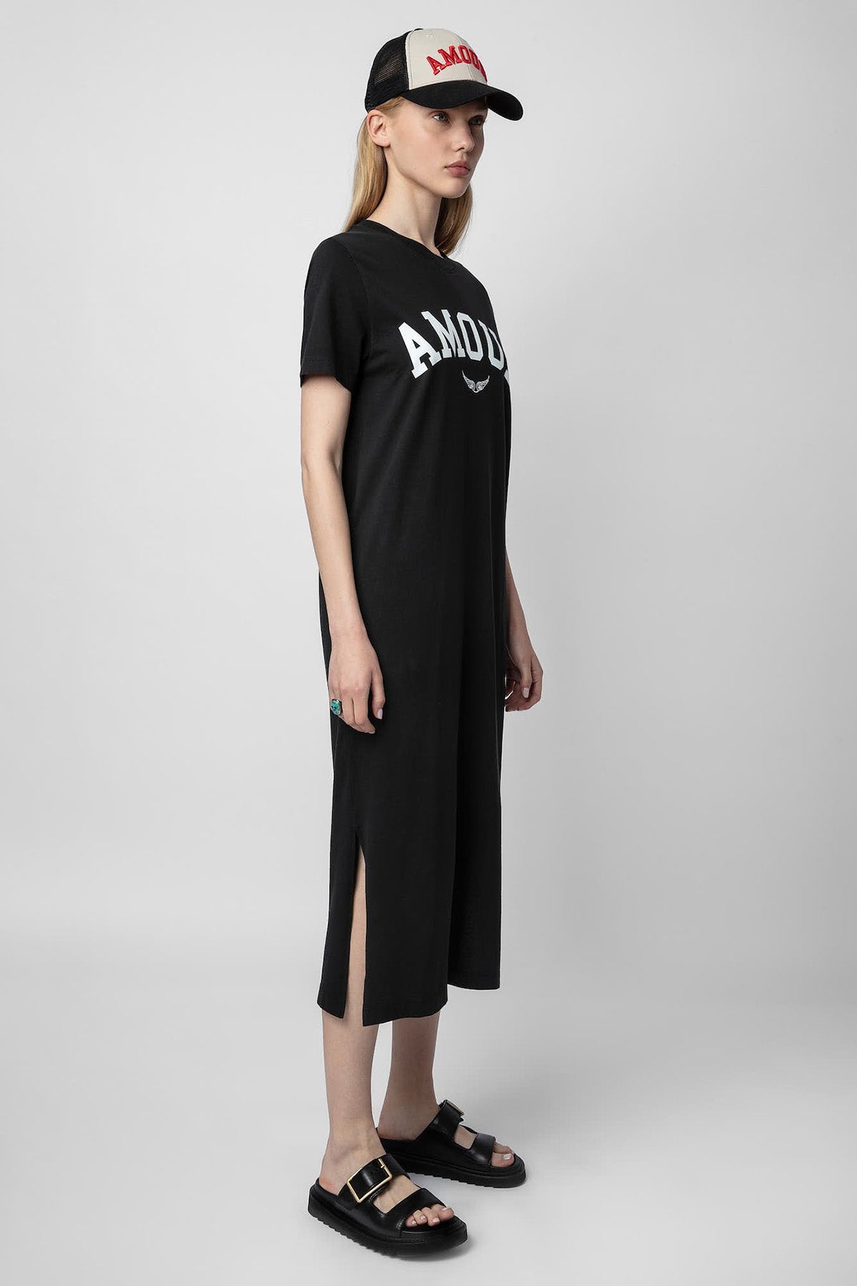 Zadig & Voltaire Amour Logolu Midi T-shirt Elbise-Libas Trendy Fashion Store