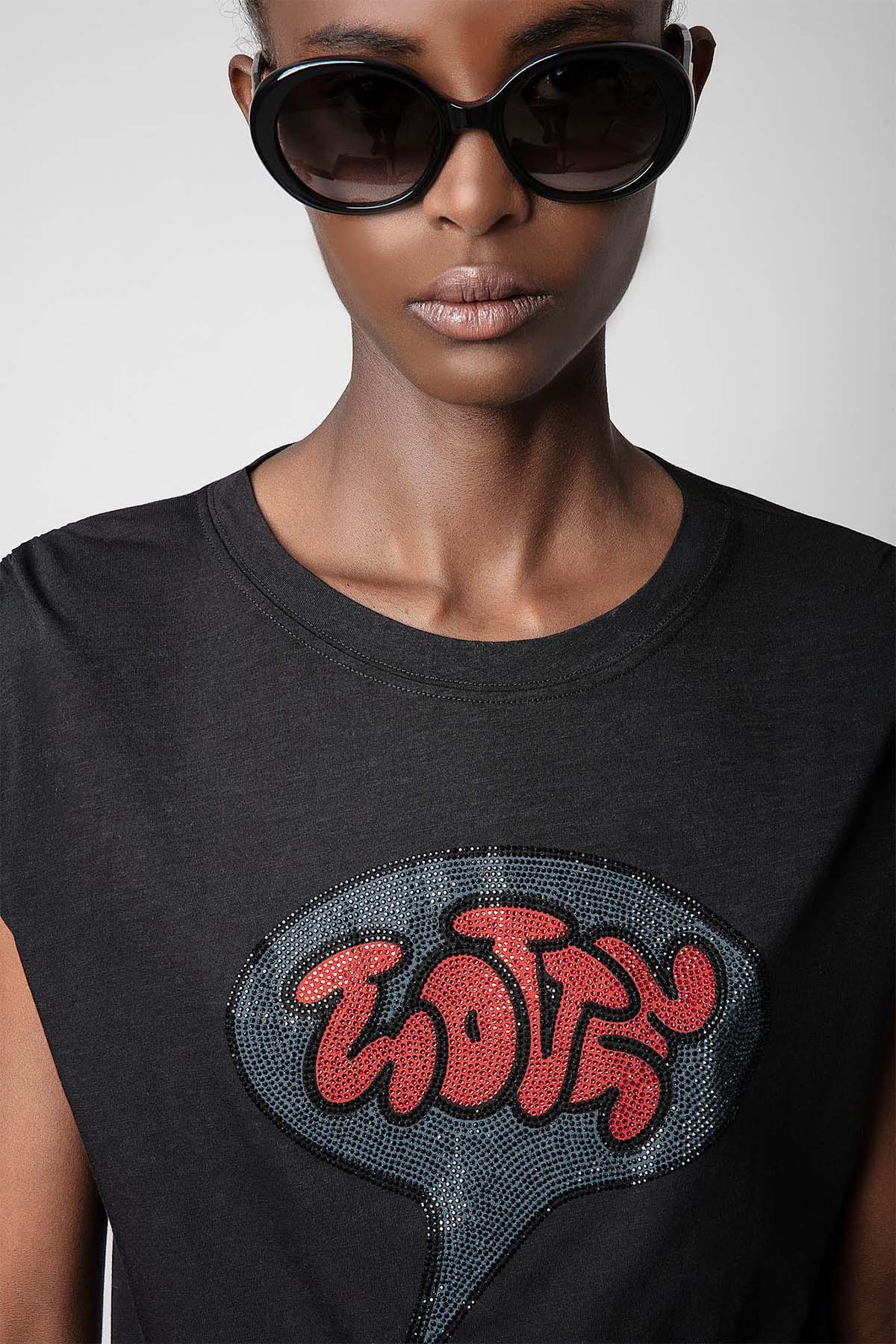 Zadig & Voltaire Yuvarlak Yaka Logolu T-shirt-Libas Trendy Fashion Store