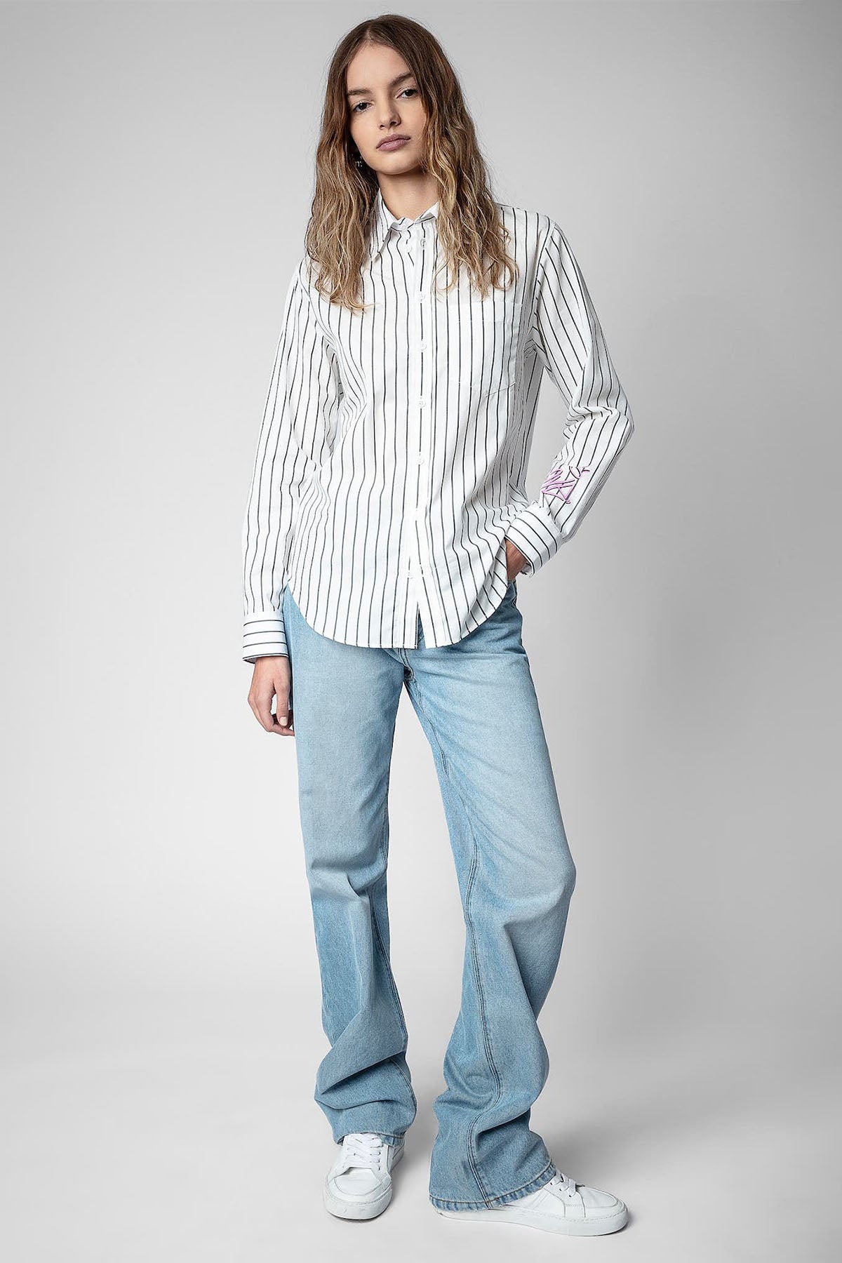 Zadig & Voltaire Cep Detaylı Çizgili Gömlek-Libas Trendy Fashion Store