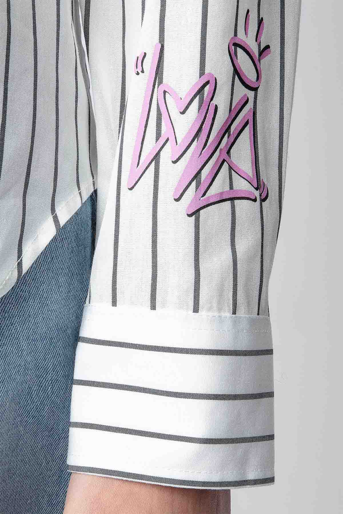 Zadig & Voltaire Cep Detaylı Çizgili Gömlek-Libas Trendy Fashion Store