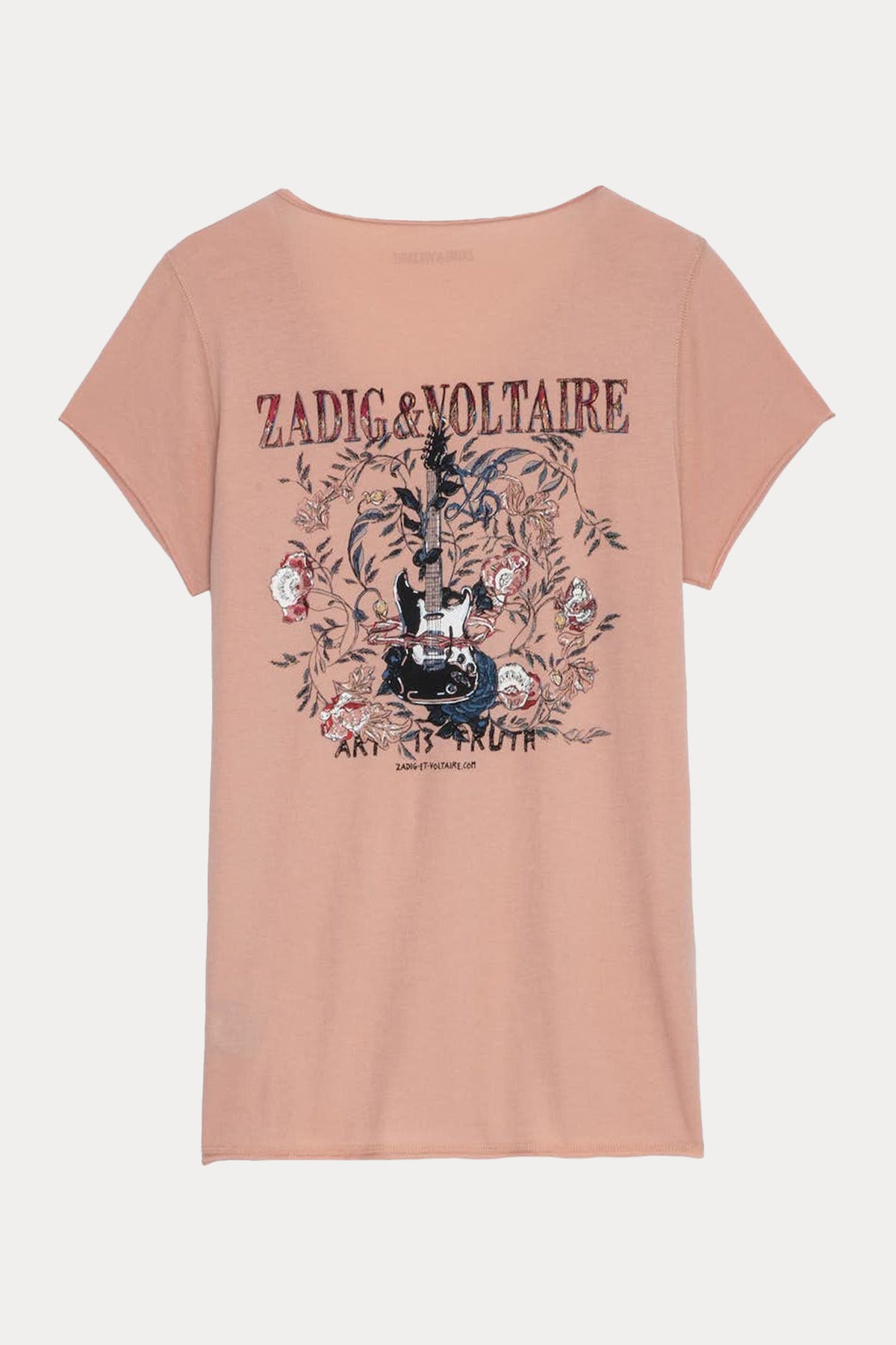 Zadig & Voltaire V Yaka Logolu T-shirt-Libas Trendy Fashion Store