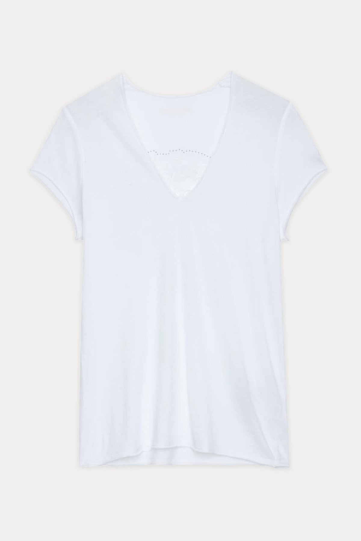 Zadig & Voltaire Dantel Nakış Kuru Kafa Logolu T-shirt-Libas Trendy Fashion Store