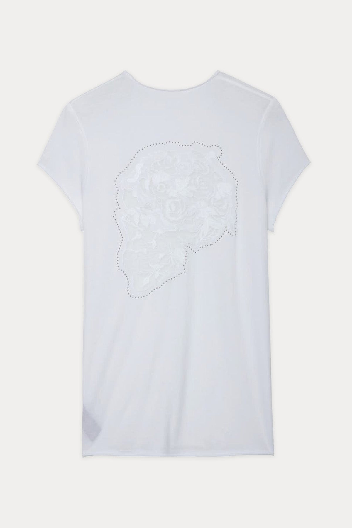 Zadig & Voltaire Dantel Nakış Kuru Kafa Logolu T-shirt-Libas Trendy Fashion Store