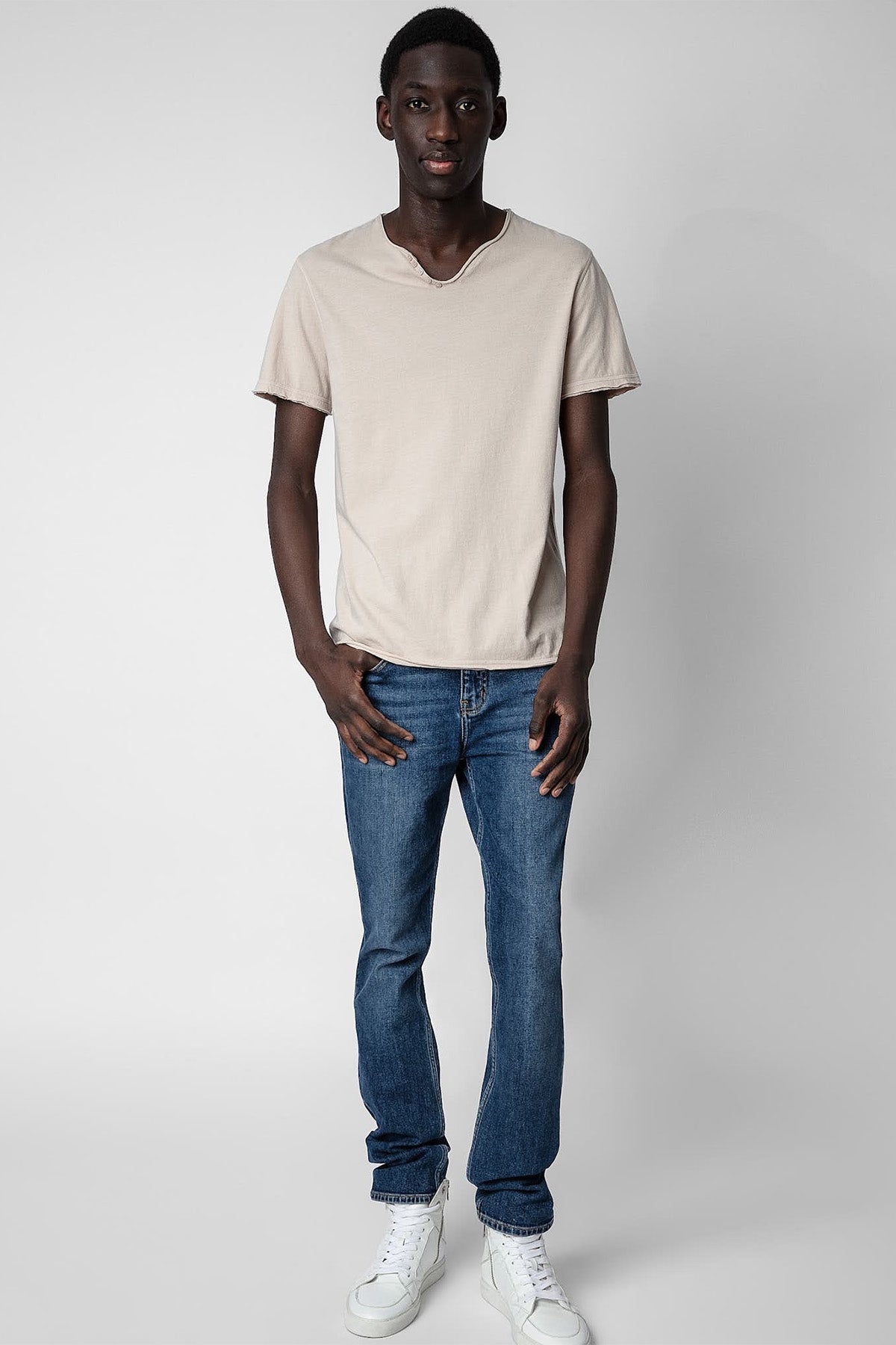 Zadig & Voltaire Kuru Kafa Logolu T-shirt-Libas Trendy Fashion Store